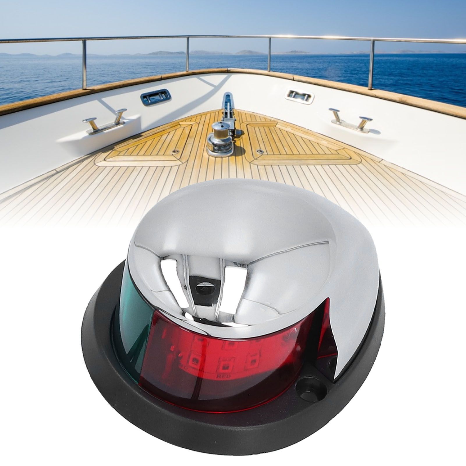 Boat Navigation Light 12LED 12V Marine Position Lamp Red Green Signal Light view 12