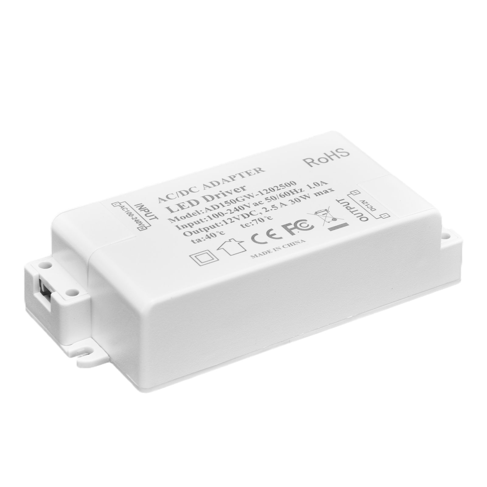 30W DC 12V 2.5A LED Driver Constant Voltage No Flicker LED Light Transformer view 2