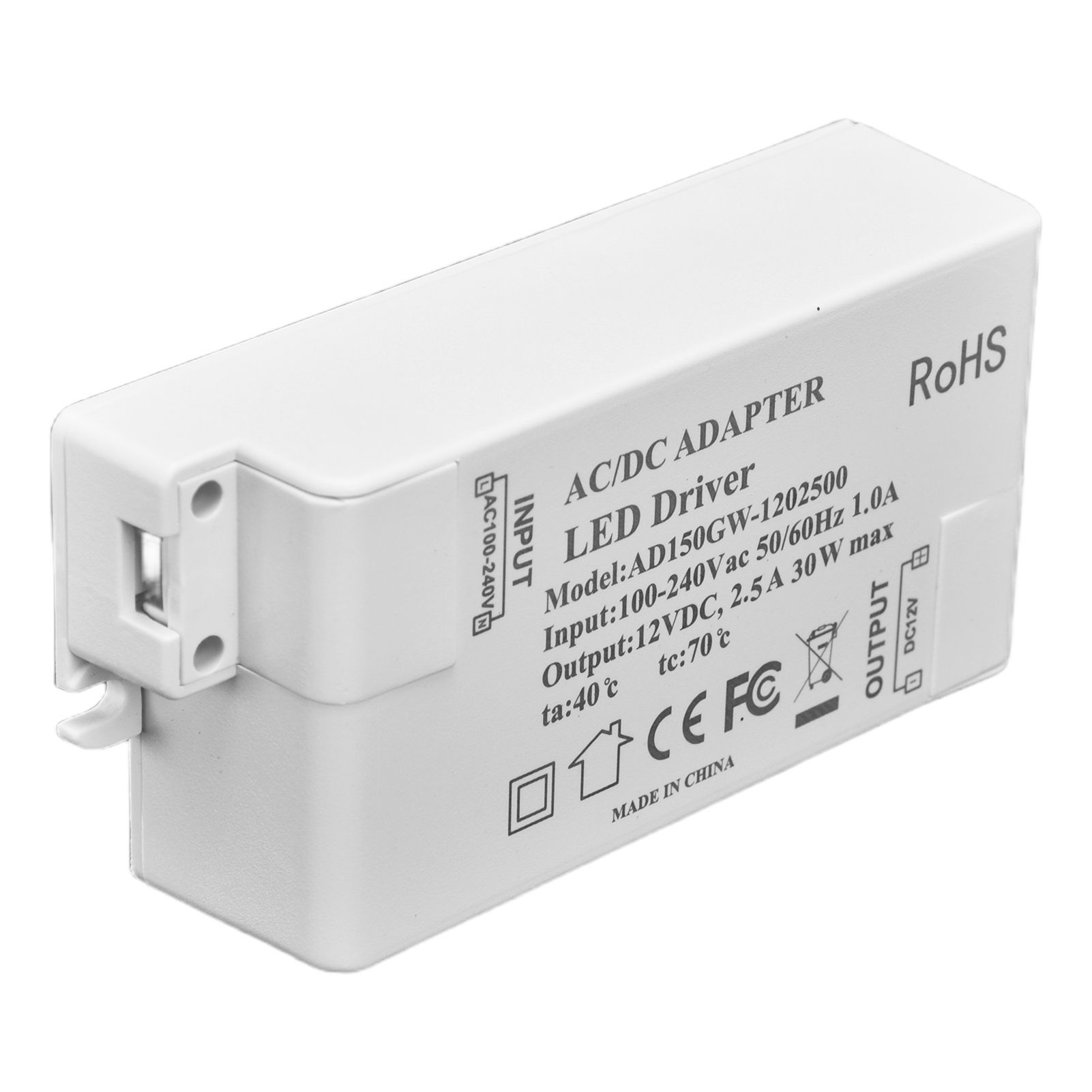 30W DC 12V 2.5A LED Driver Constant Voltage No Flicker LED Light Transformer view 4