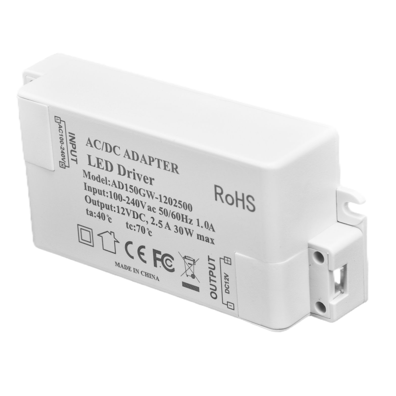 30W DC 12V 2.5A LED Driver Constant Voltage No Flicker LED Light Transformer view 5