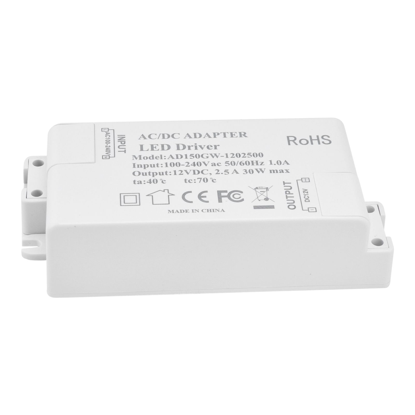 30W DC 12V 2.5A LED Driver Constant Voltage No Flicker LED Light Transformer view 6