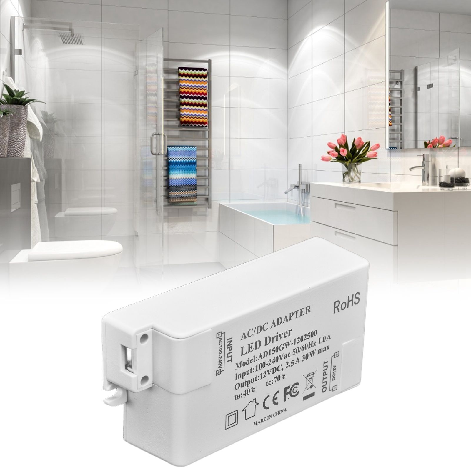 30W DC 12V 2.5A LED Driver Constant Voltage No Flicker LED Light Transformer view 12