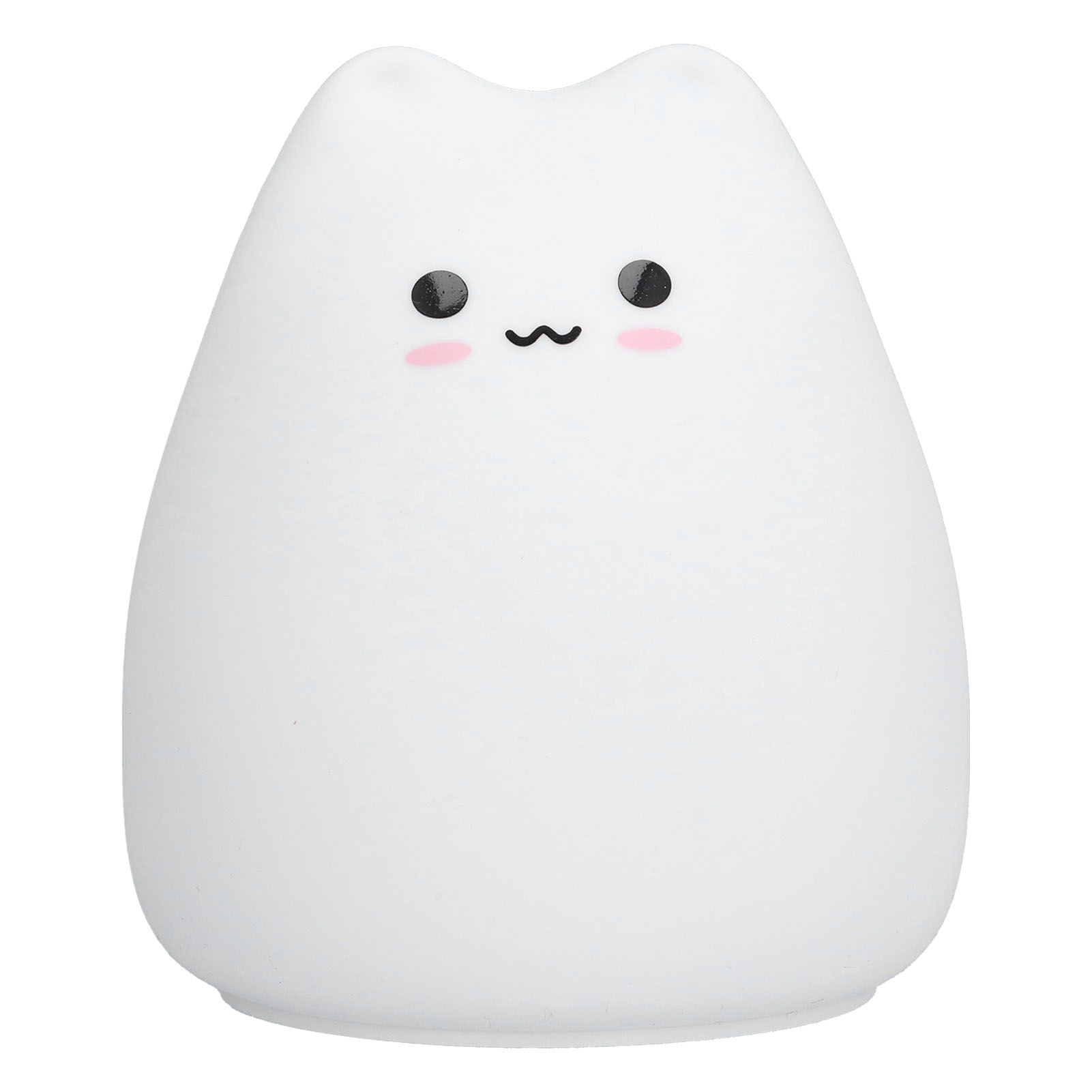 LED Tap Lamp Cat Shaped 7 Colors Changing Silicone Night Light for Home