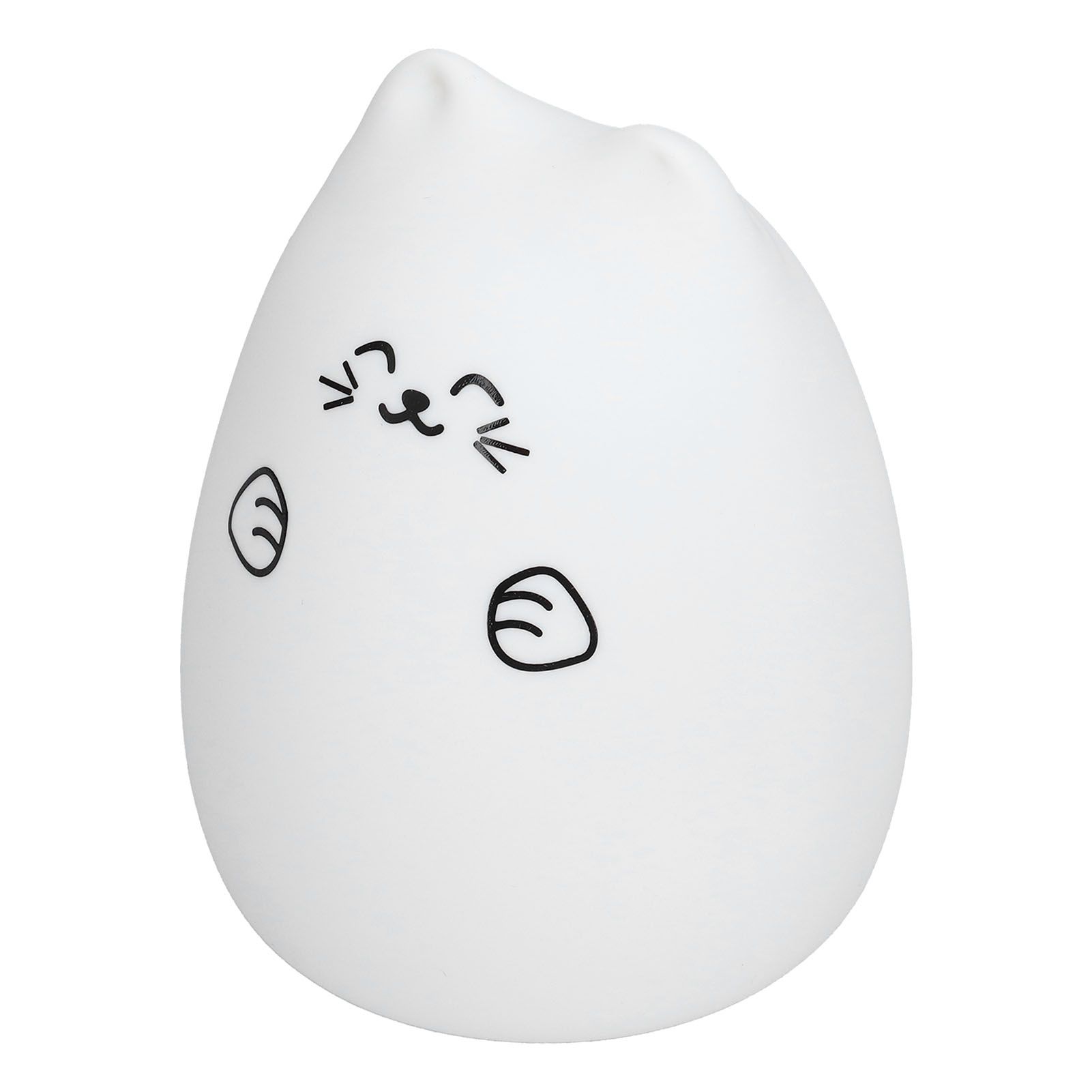 LED Cat Shape Lamp Colorful Silicone Tap Night Light USB Charging Ambient view 2