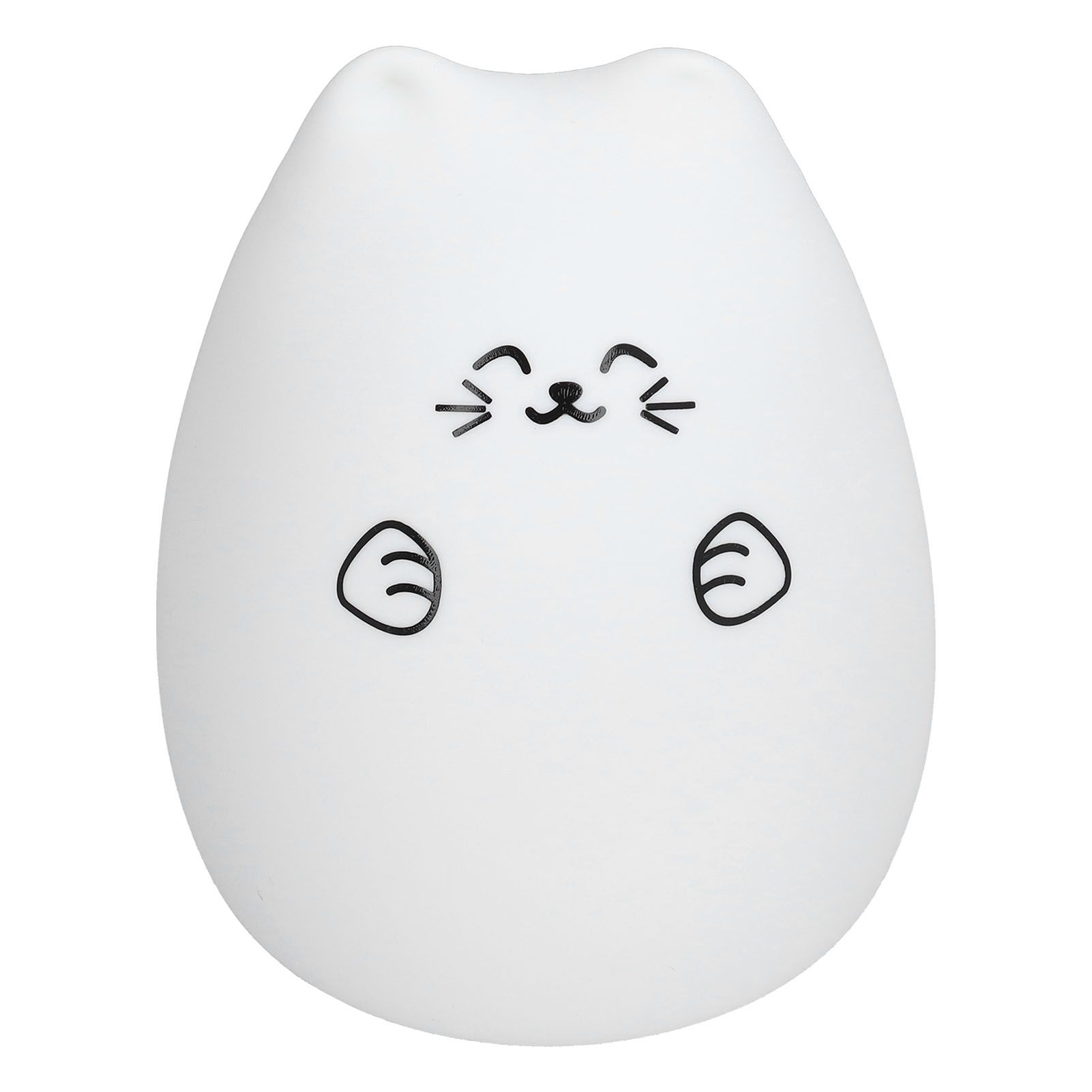 LED Cat Shape Lamp Colorful Silicone Tap Night Light USB Charging Ambient view 3