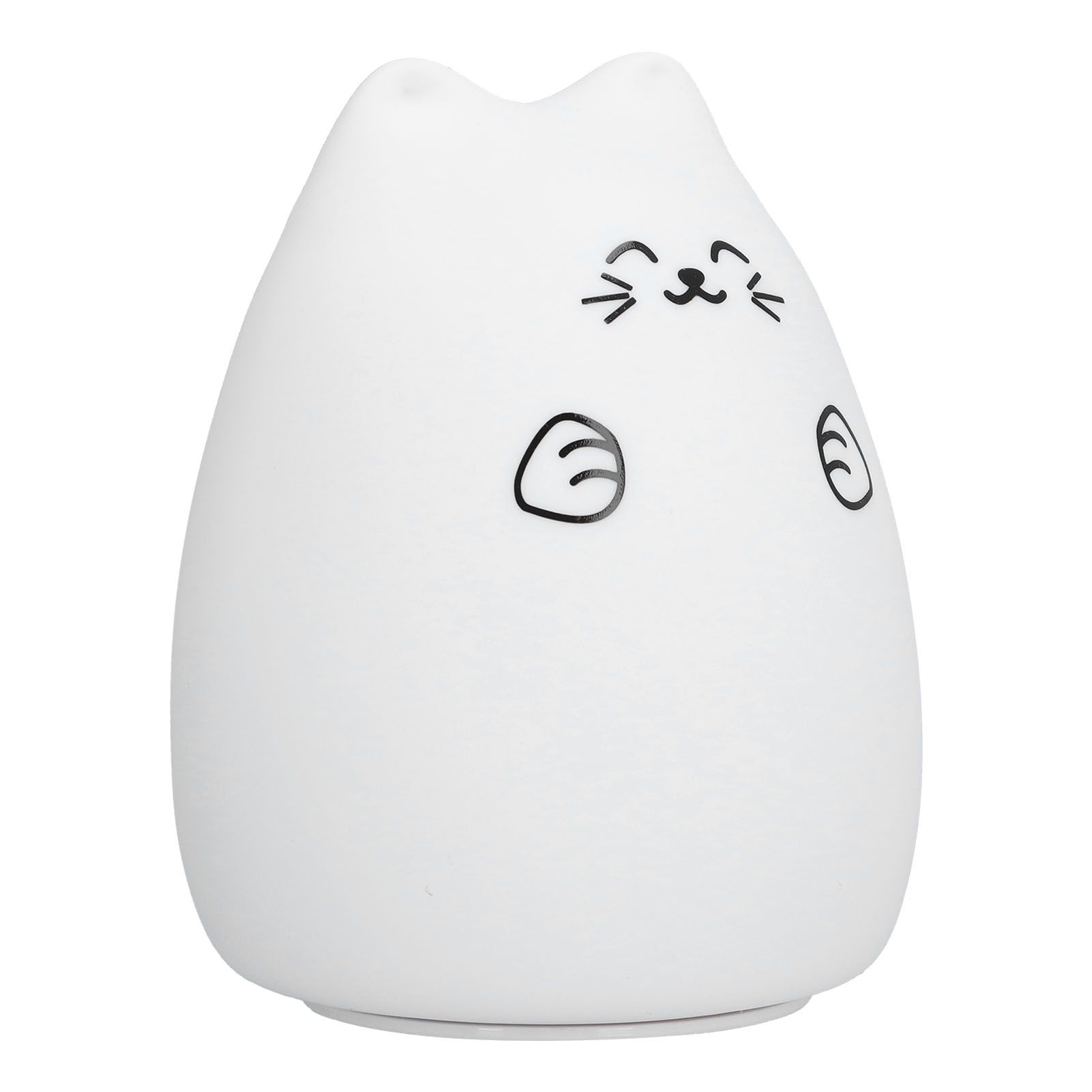 LED Cat Shape Lamp Colorful Silicone Tap Night Light USB Charging Ambient view 4