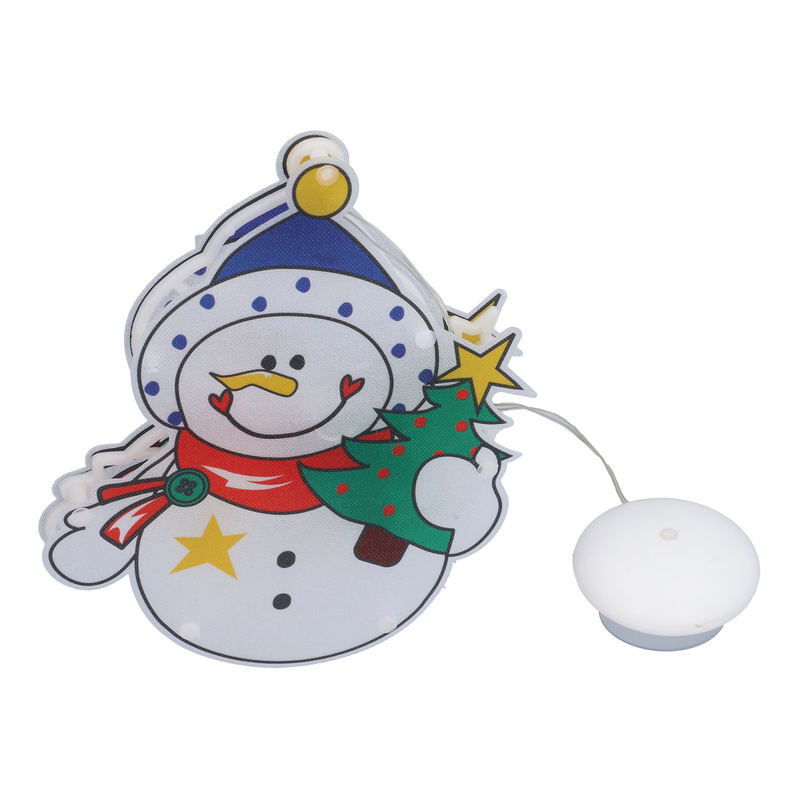 Christmas Snowman LED Window Light Battery Powered Hanging Light with Suction view 2