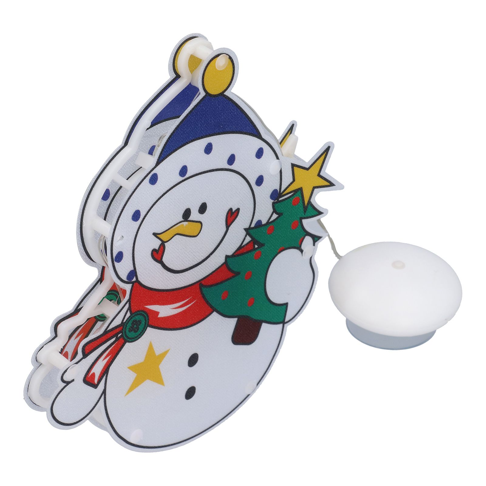 Christmas Snowman LED Window Light Battery Powered Hanging Light with Suction view 3