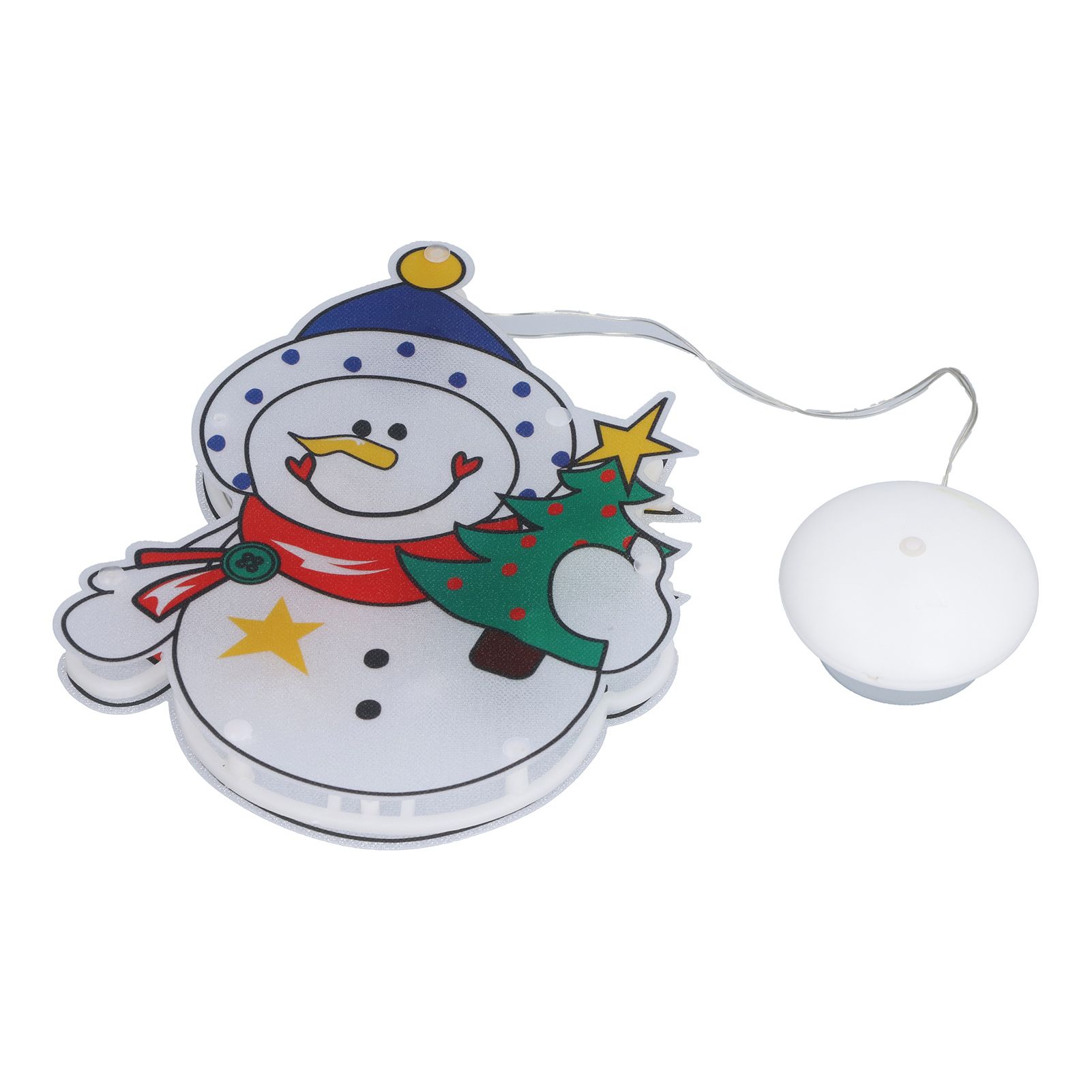 Christmas Snowman LED Window Light Battery Powered Hanging Light with Suction view 4