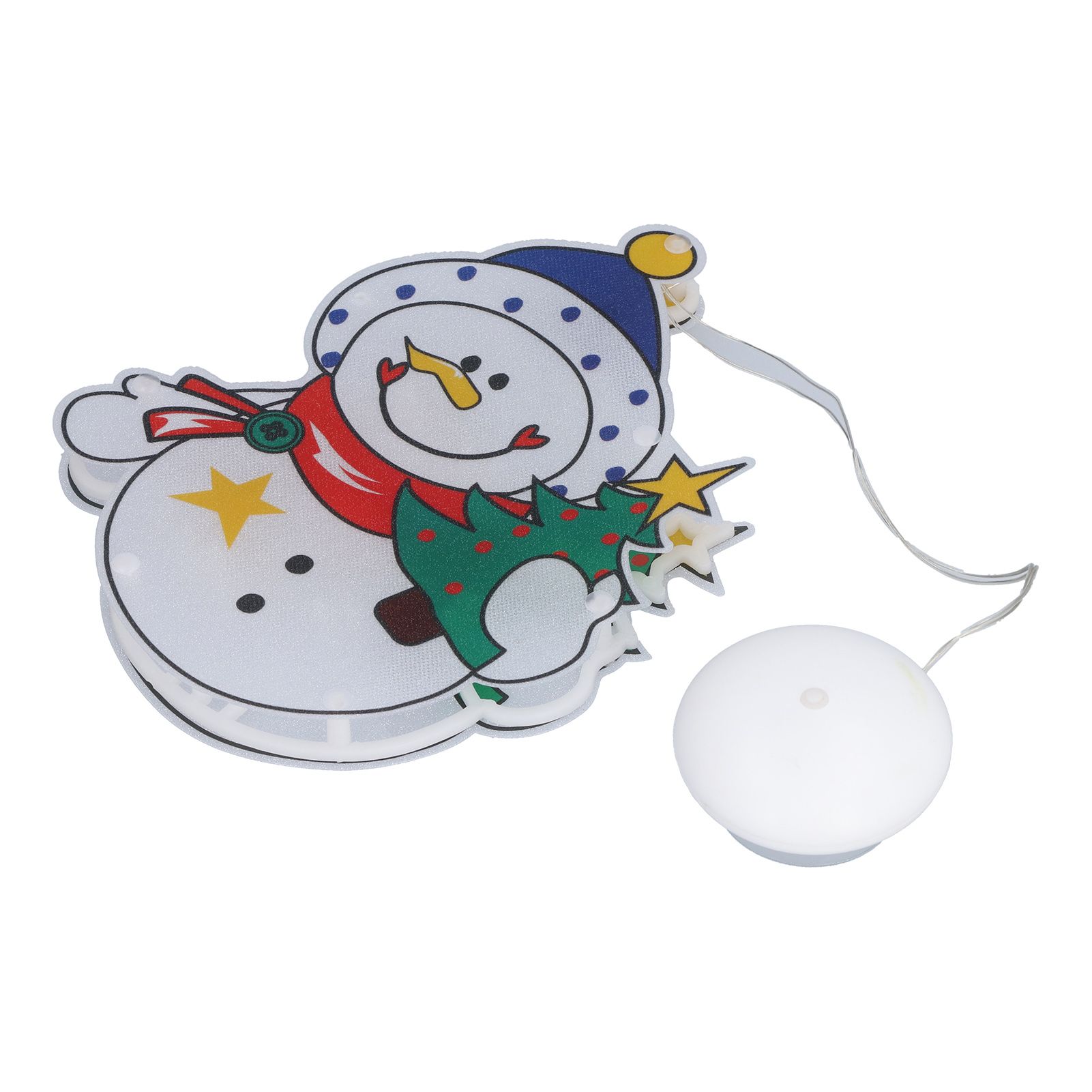 Christmas Snowman LED Window Light Battery Powered Hanging Light with Suction view 5