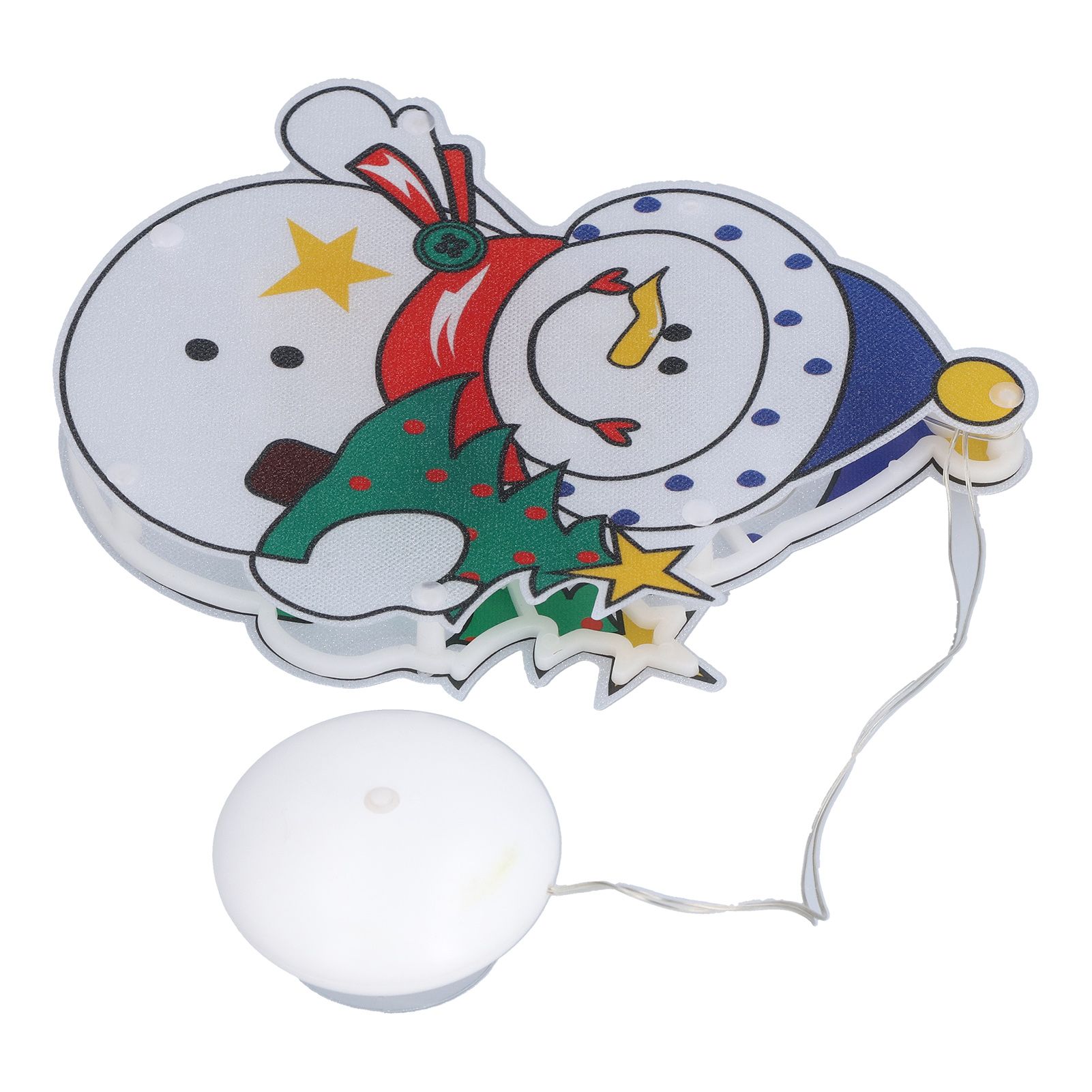 Christmas Snowman LED Window Light Battery Powered Hanging Light with Suction view 6