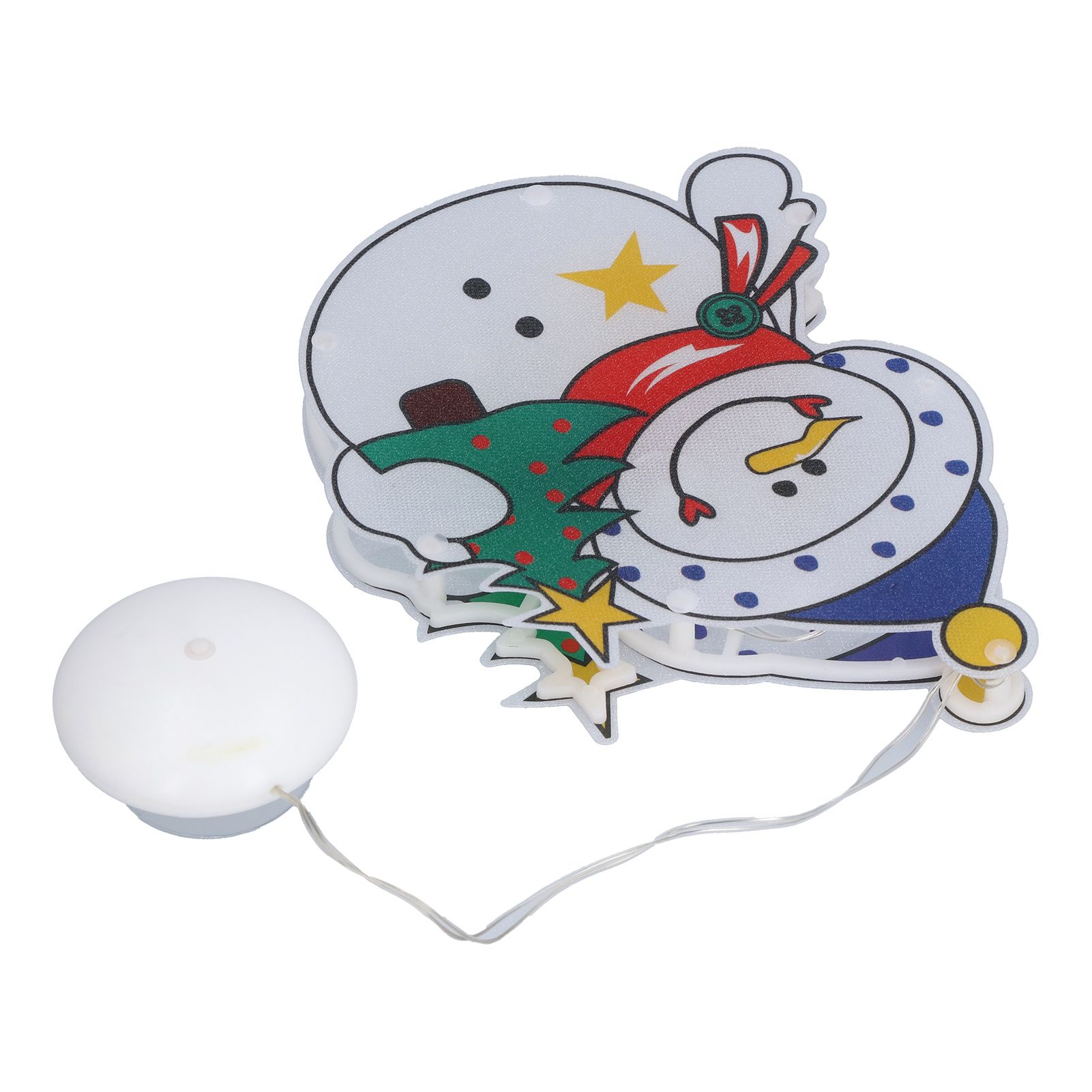 Christmas Snowman LED Window Light Battery Powered Hanging Light with Suction view 7
