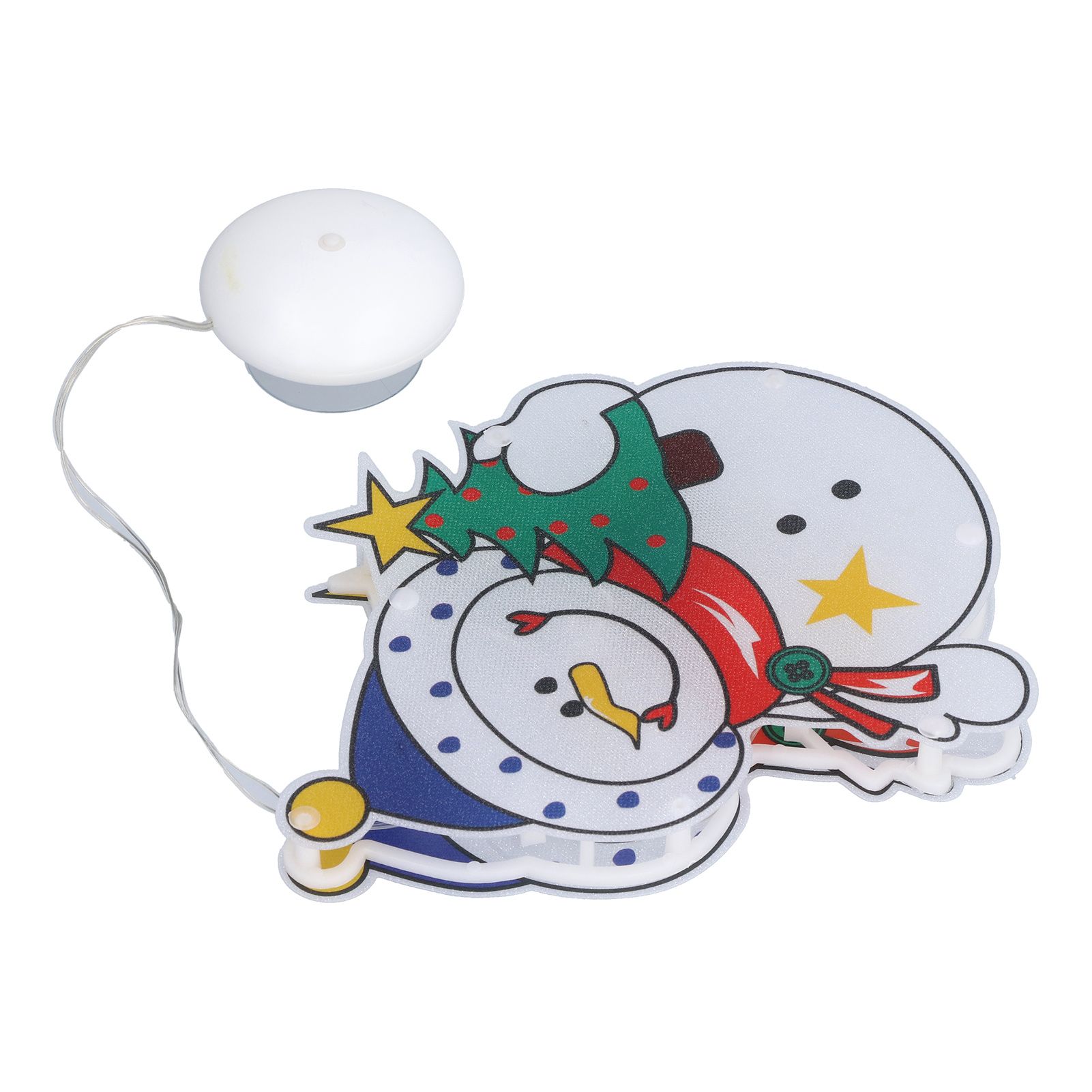 Christmas Snowman LED Window Light Battery Powered Hanging Light with Suction view 9
