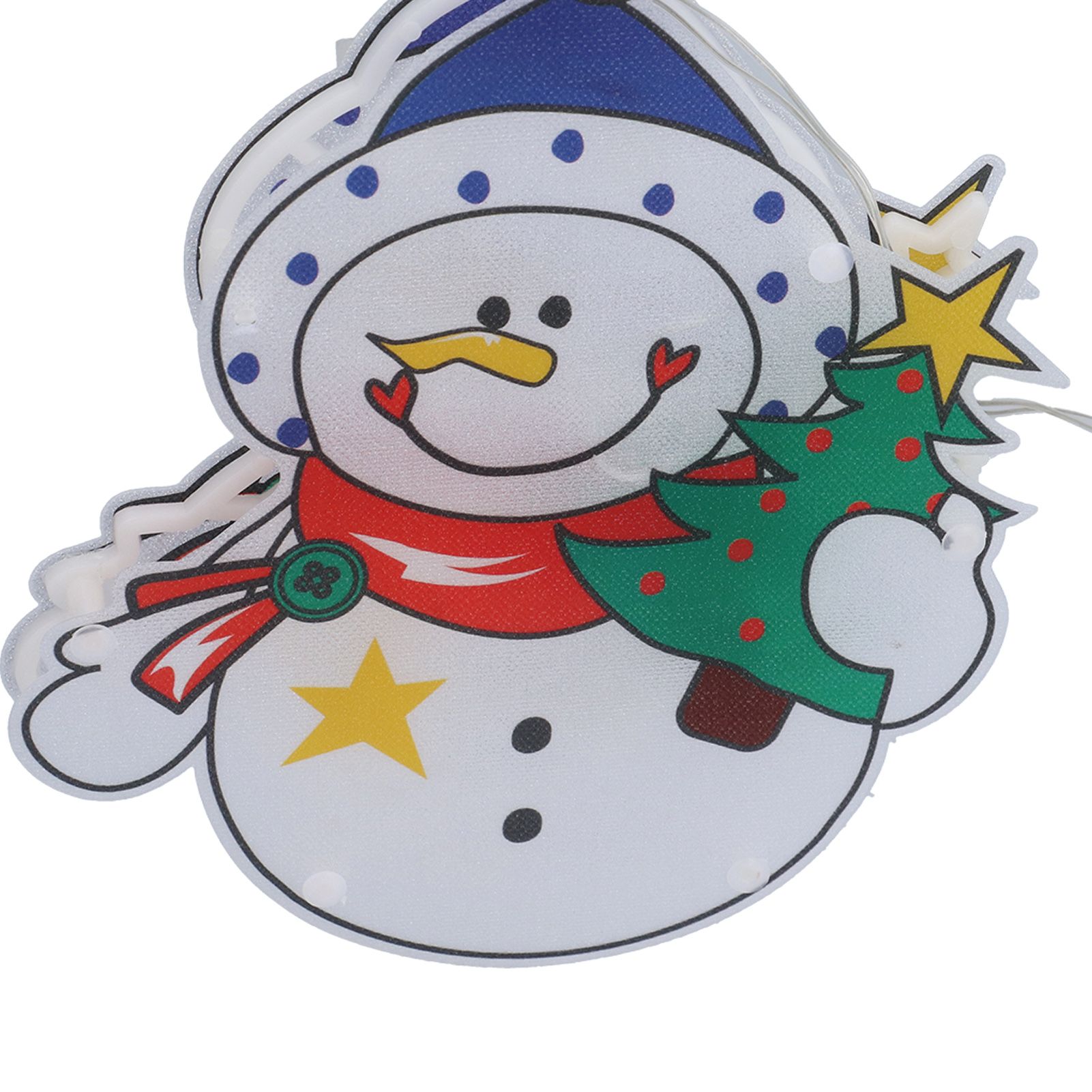 Christmas Snowman LED Window Light Battery Powered Hanging Light with Suction view 14