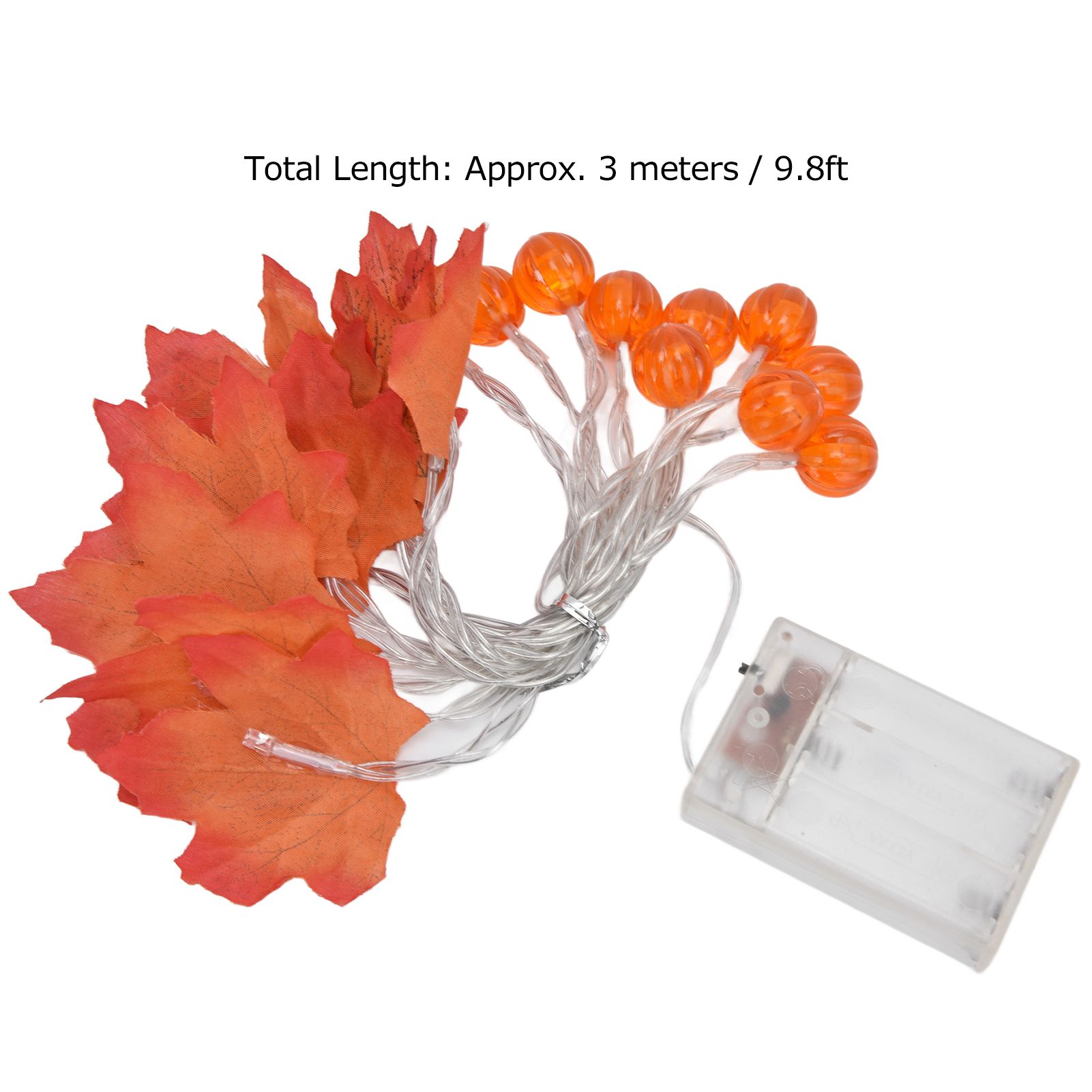 Maple Leaf String Light with Constant Light Flashing Dual Modes Indoor Outdoor view 15