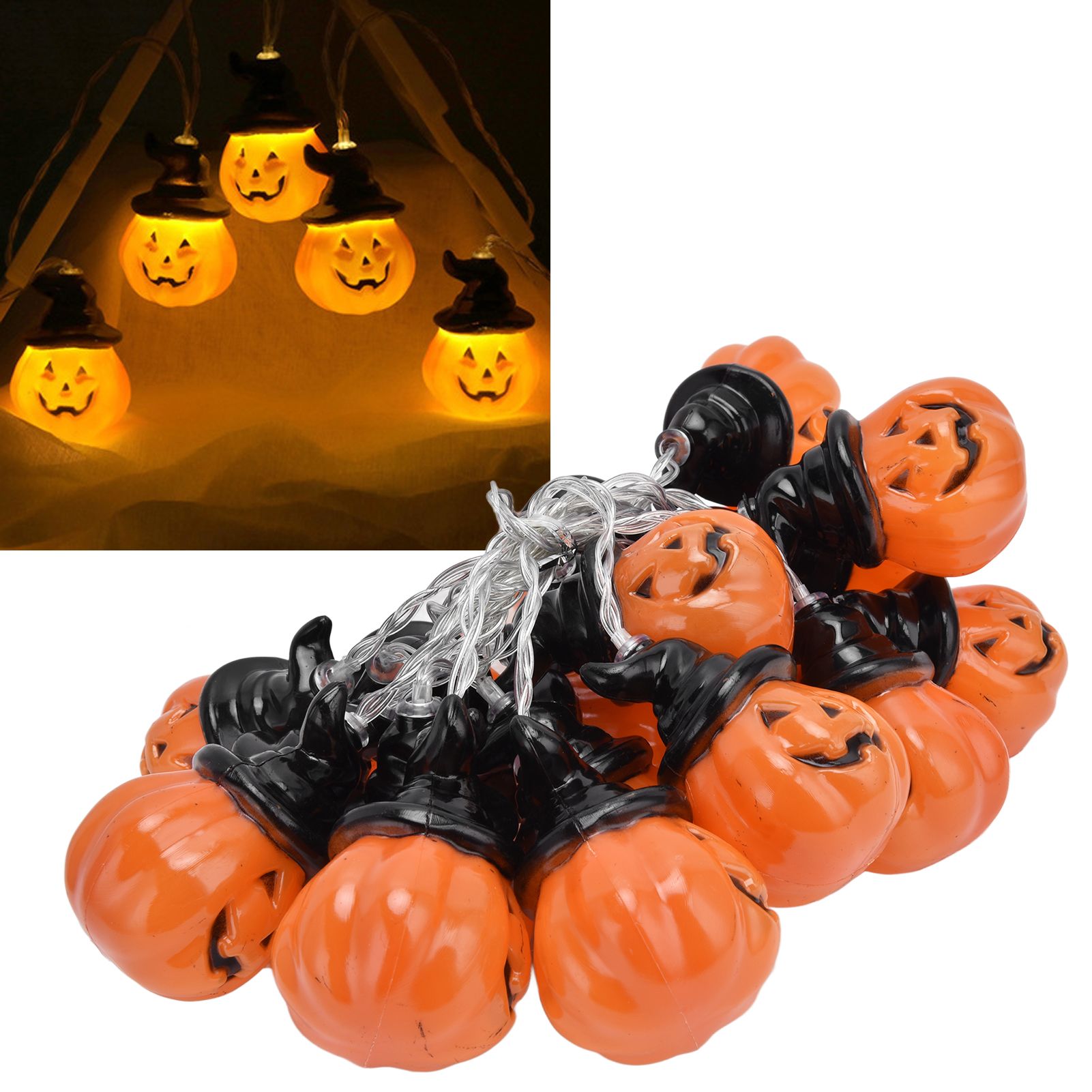 20LED Pumpkin String Light 3 Meters Dual Mode Decorative Light for Festival view 11