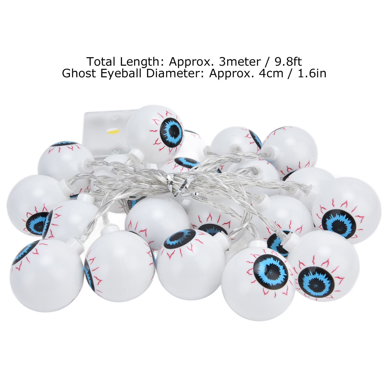20LED String Light 9.8ft Halloween Ghost Eyeball String Light Bedroom view 15