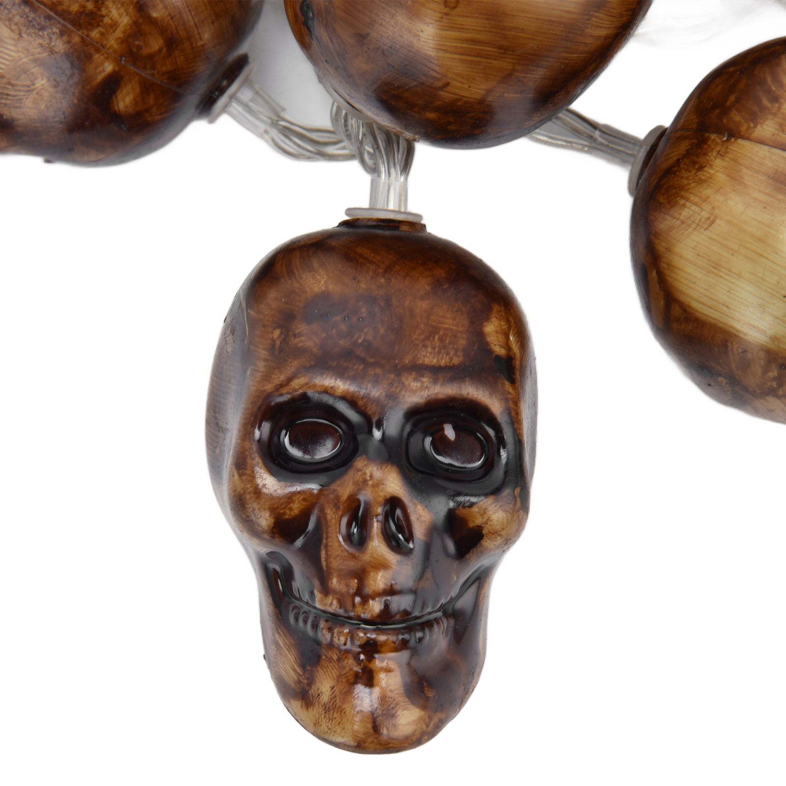 LED Skull String Light 10LEDs Horrible Lifelike Battery Powered Halloween view 14
