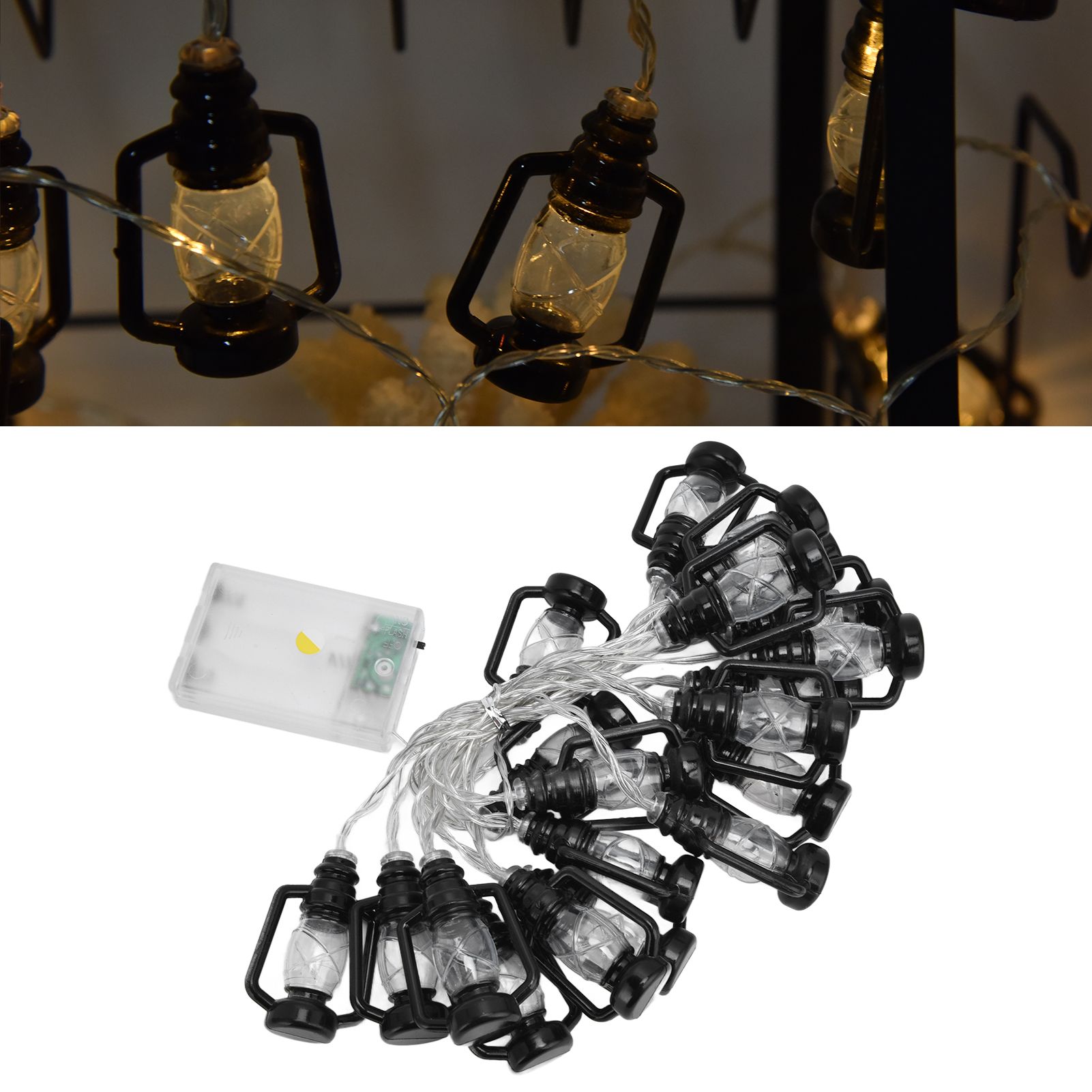 20LED String Light 9.8ft Warm Retro Halloween Kerosene String Light for Garden view 12