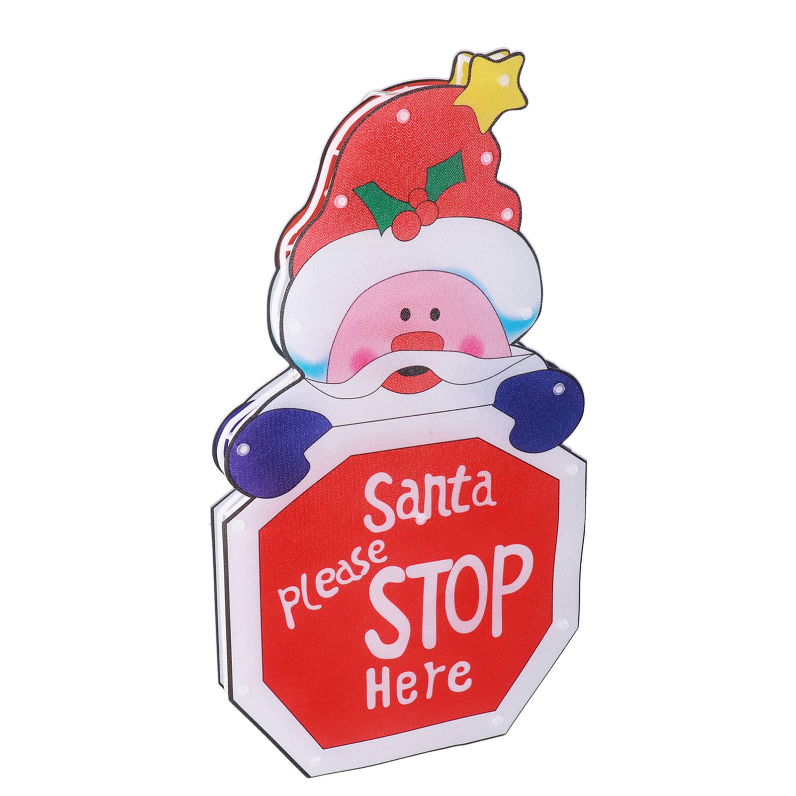LED Christmas Decoration Light Santa Claus Lighted Window Decoration Battery view 2