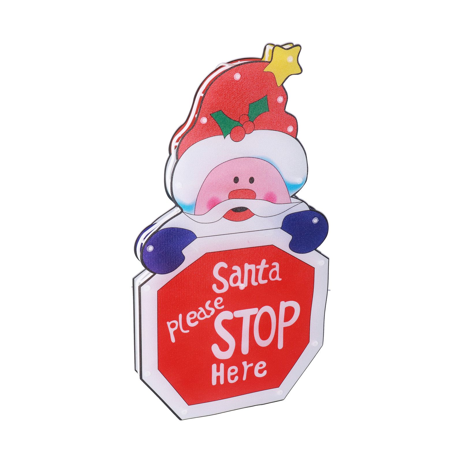 LED Christmas Decoration Light Santa Claus Lighted Window Decoration Battery view 4
