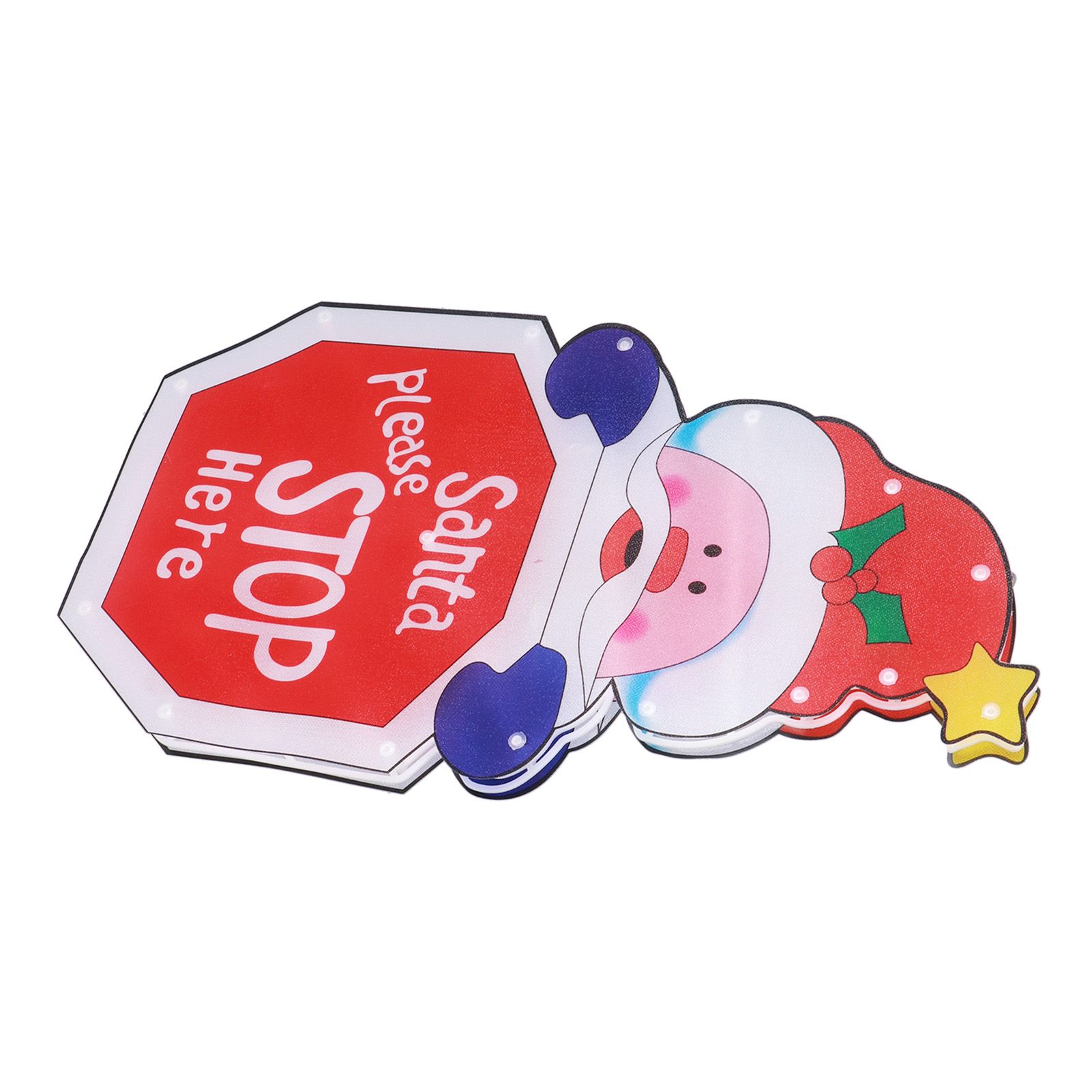 LED Christmas Decoration Light Santa Claus Lighted Window Decoration Battery view 6