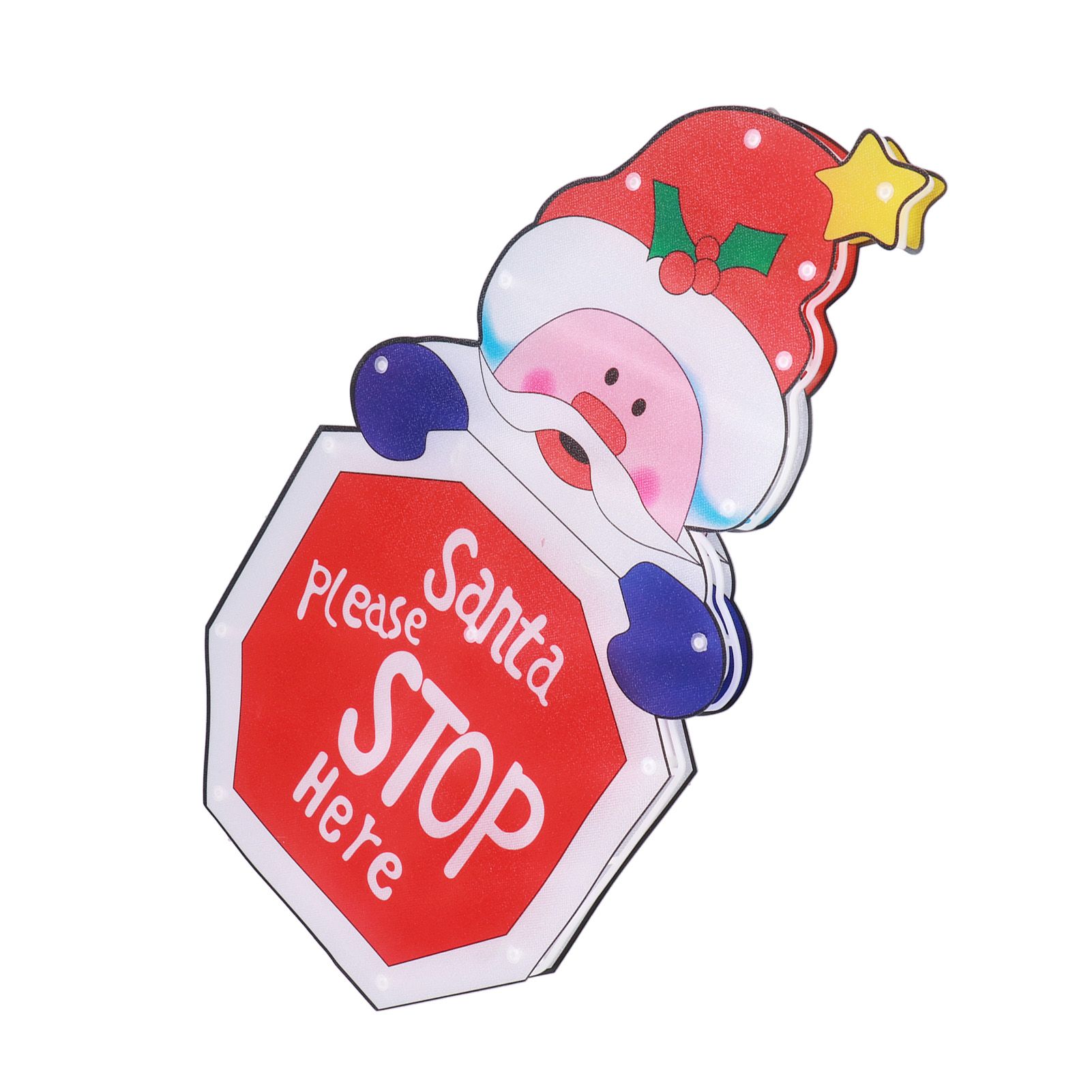 LED Christmas Decoration Light Santa Claus Lighted Window Decoration Battery view 7