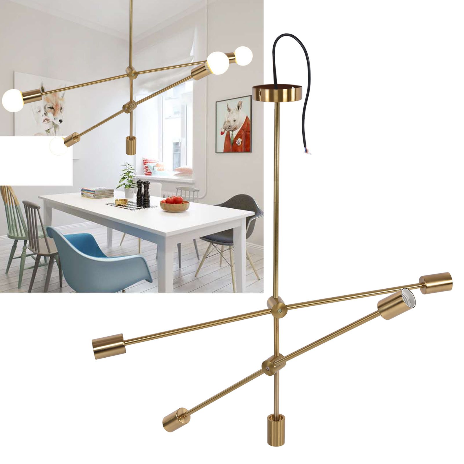 Modern Chandelier Unique Appearance Elegant Design Stable Firm Geometric Line view 12
