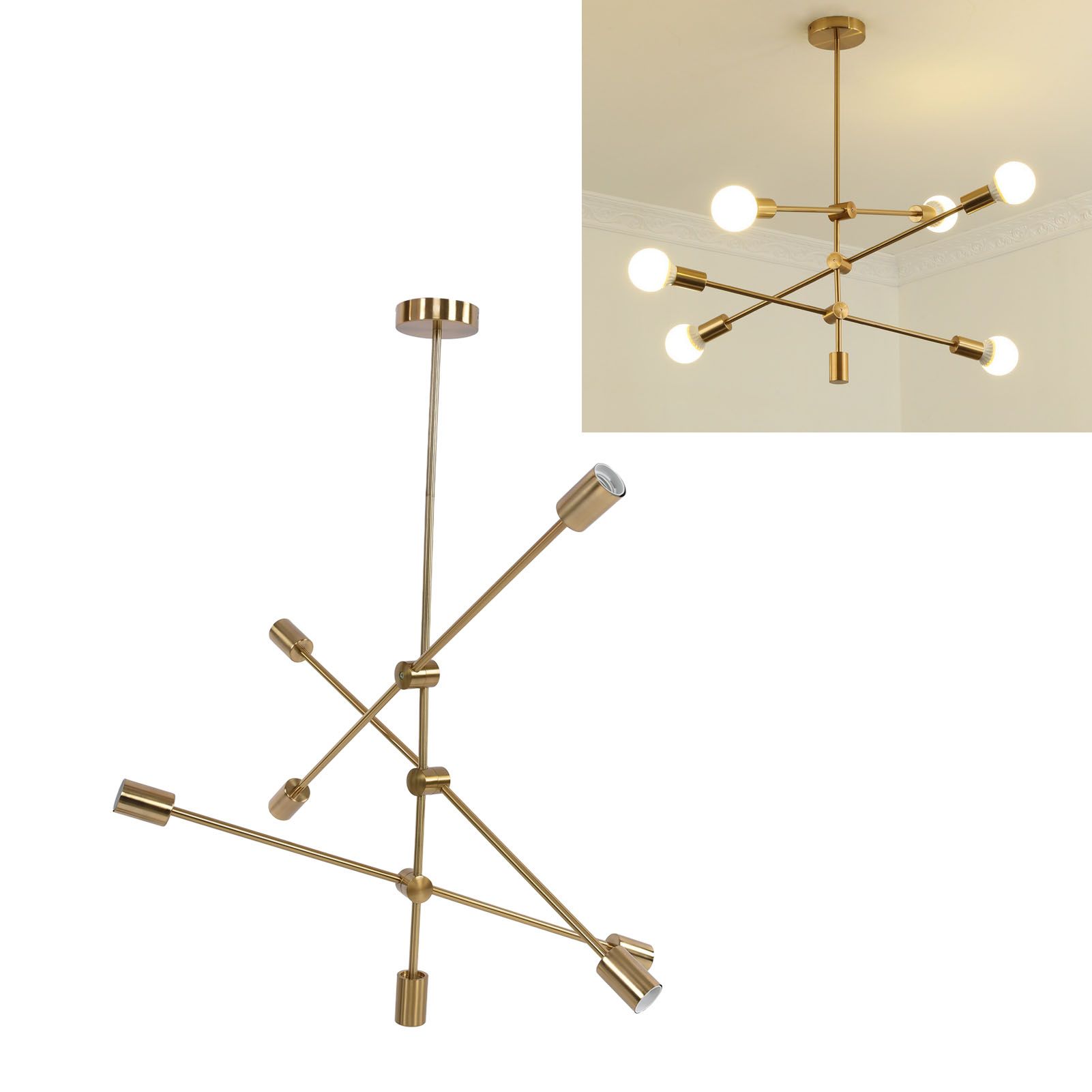 Pendant Light 6 Lights Geometric Style Unique Design Stable Firm Highly view 12