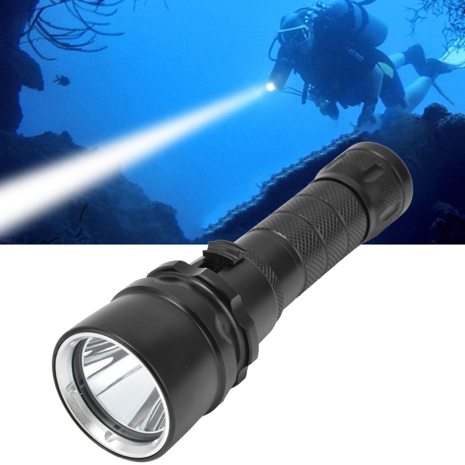 L2 5000lm Stepless Dimming Diving Light Vacuum Electroplated IPX8 Waterproof view 11
