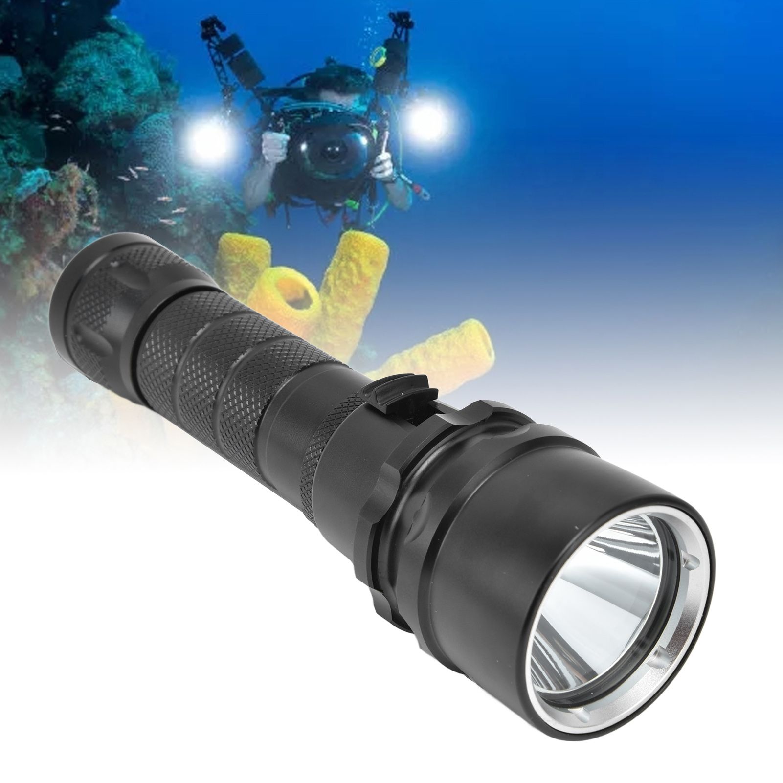 L2 5000lm Stepless Dimming Diving Light Vacuum Electroplated IPX8 Waterproof view 12