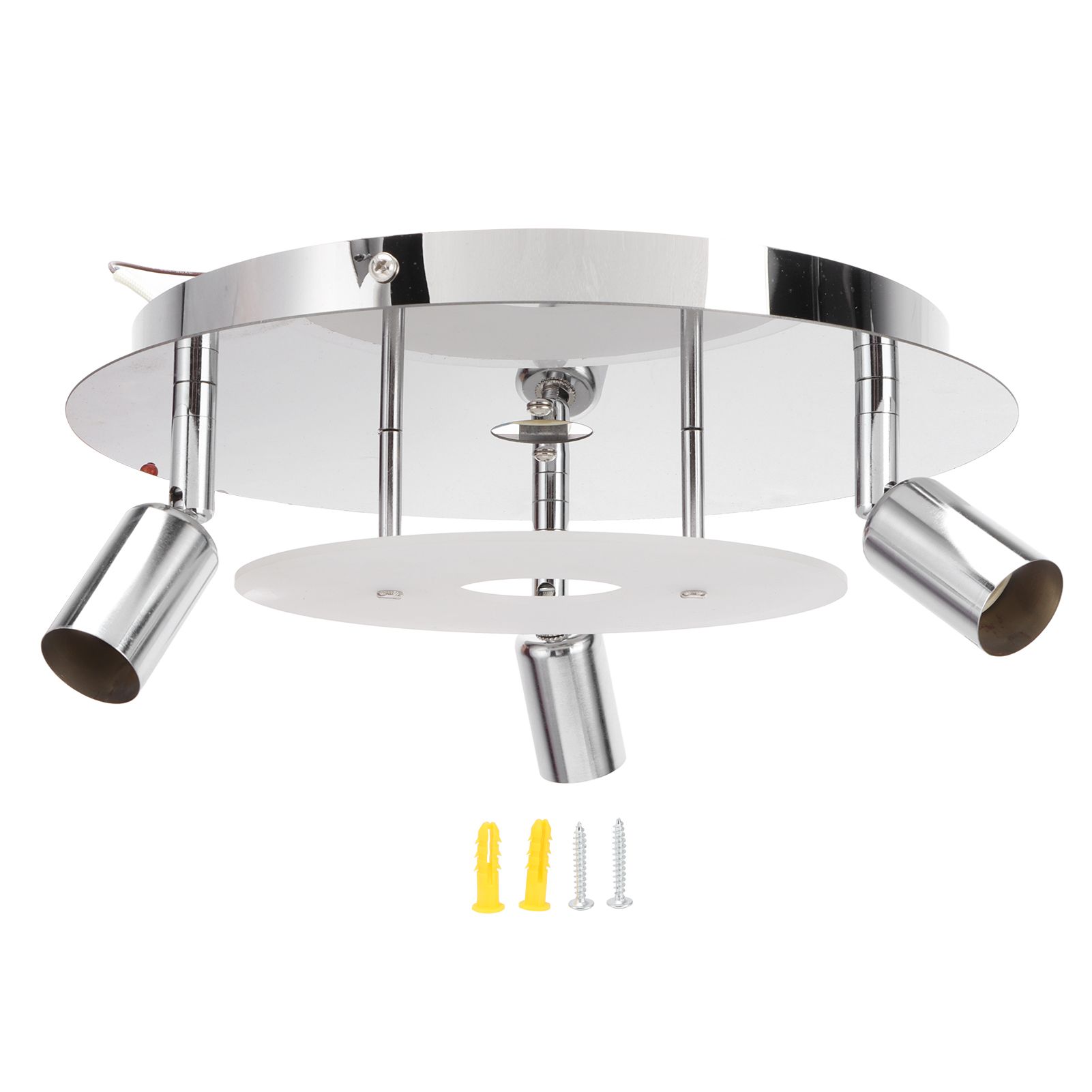 GU10 Household Ceiling Lamp 3 Heads Round Ceiling Lamp Modern Ceiling Light