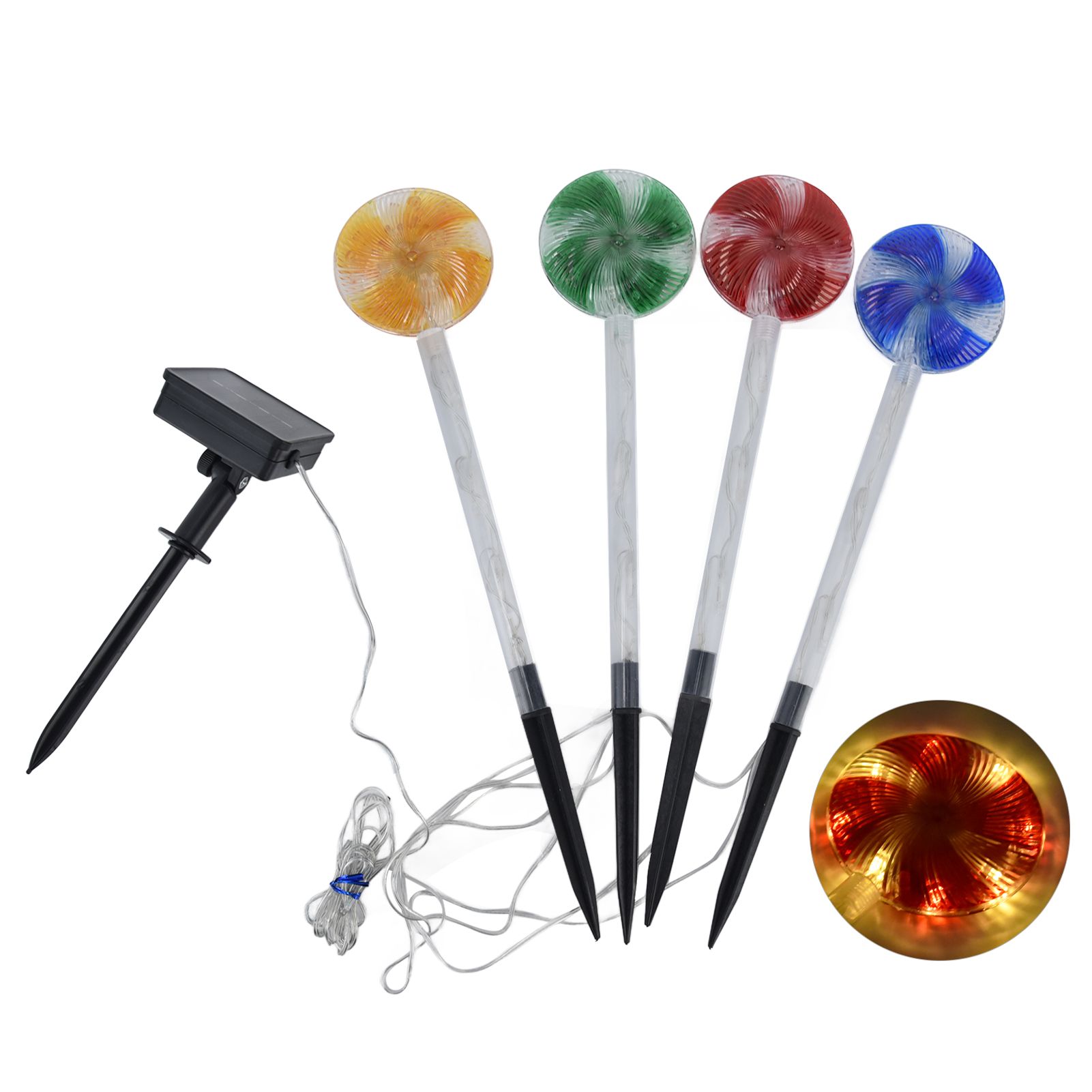 Candy Christmas Pathway Lights IP44 Waterproof LED Lighted Pathway Markers for view 6