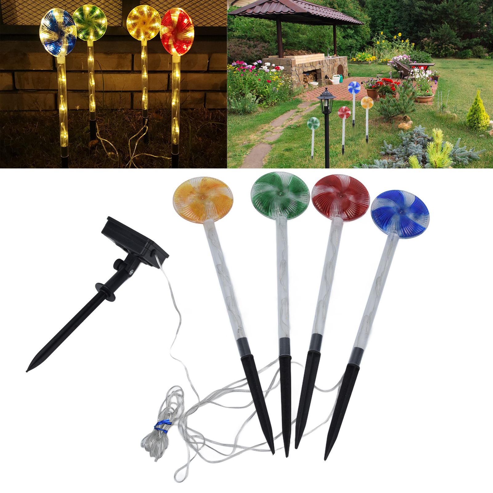 Candy Christmas Pathway Lights IP44 Waterproof LED Lighted Pathway Markers for view 11