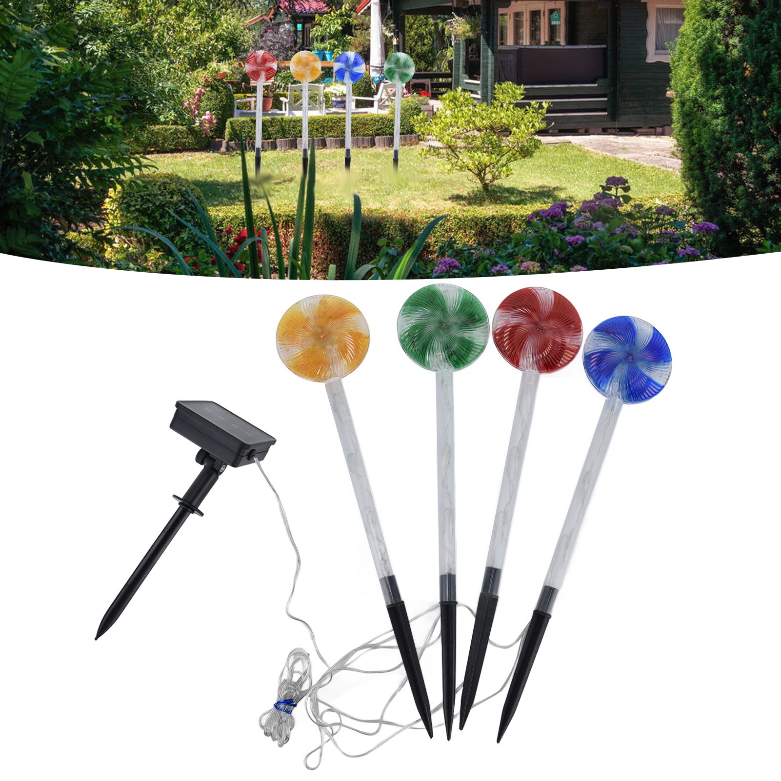 Candy Christmas Pathway Lights IP44 Waterproof LED Lighted Pathway Markers for view 12
