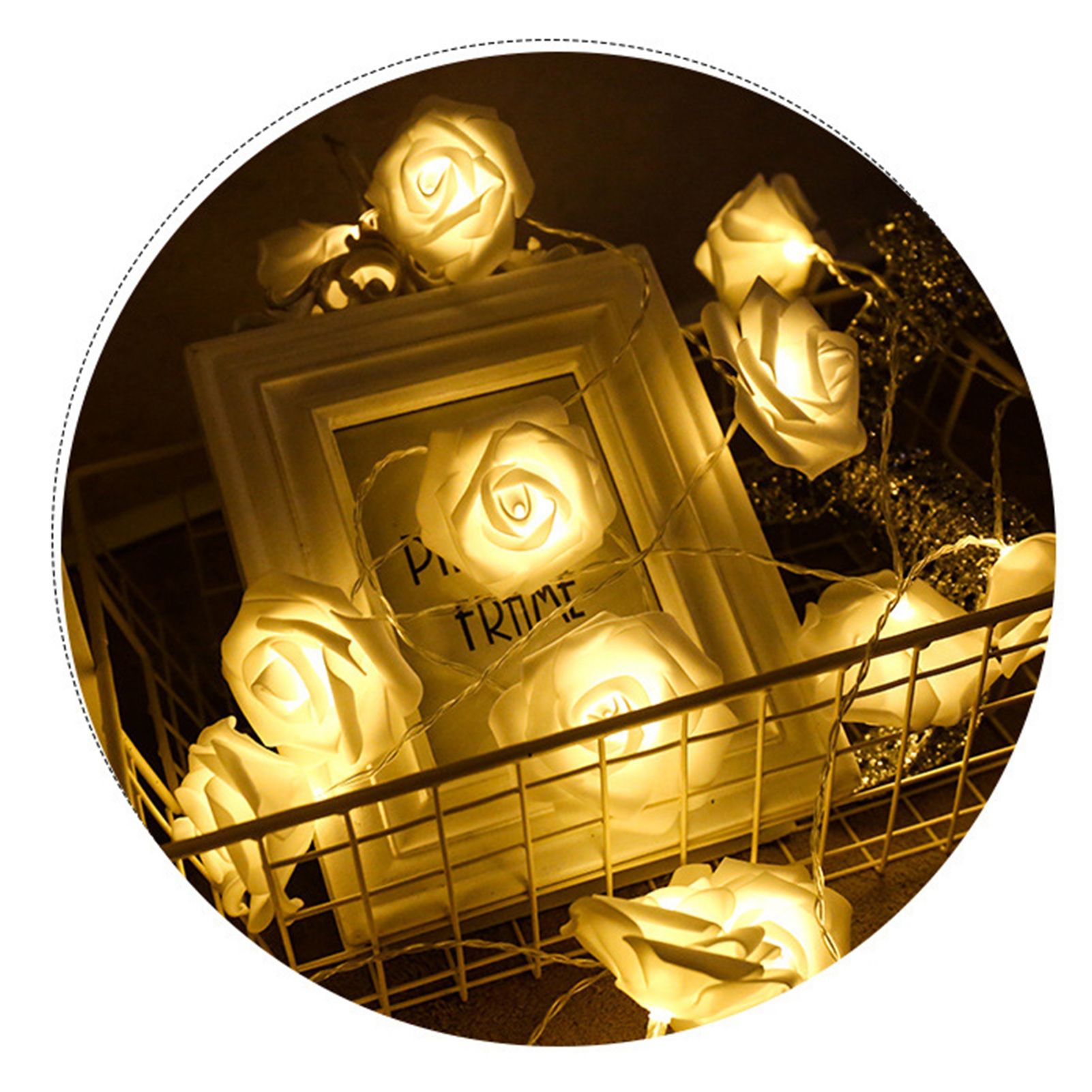 LED String Light Imitation Rose String Light Wedding String Light Festival view 3