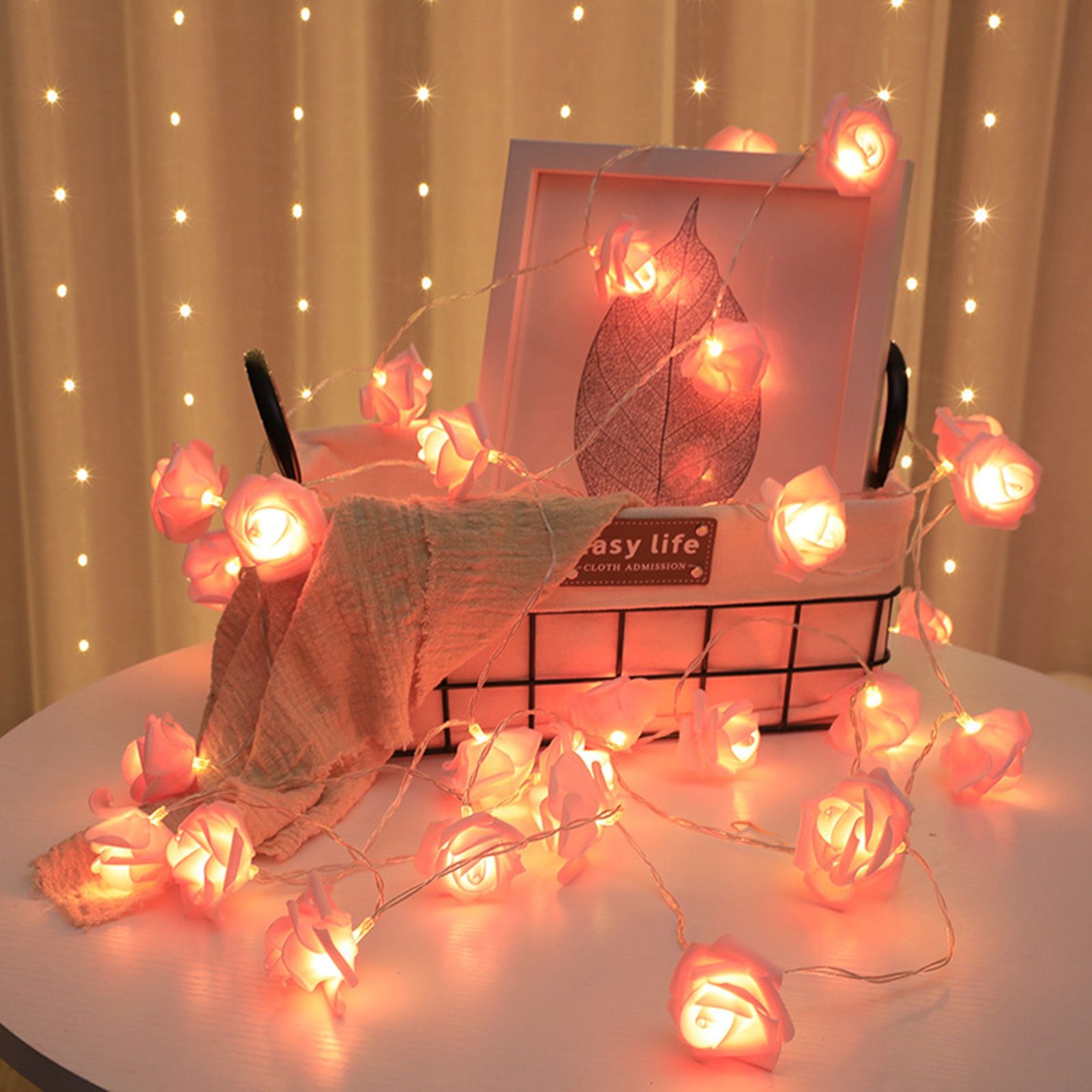 LED String Light Imitation Rose String Light Wedding String Light Festival view 3