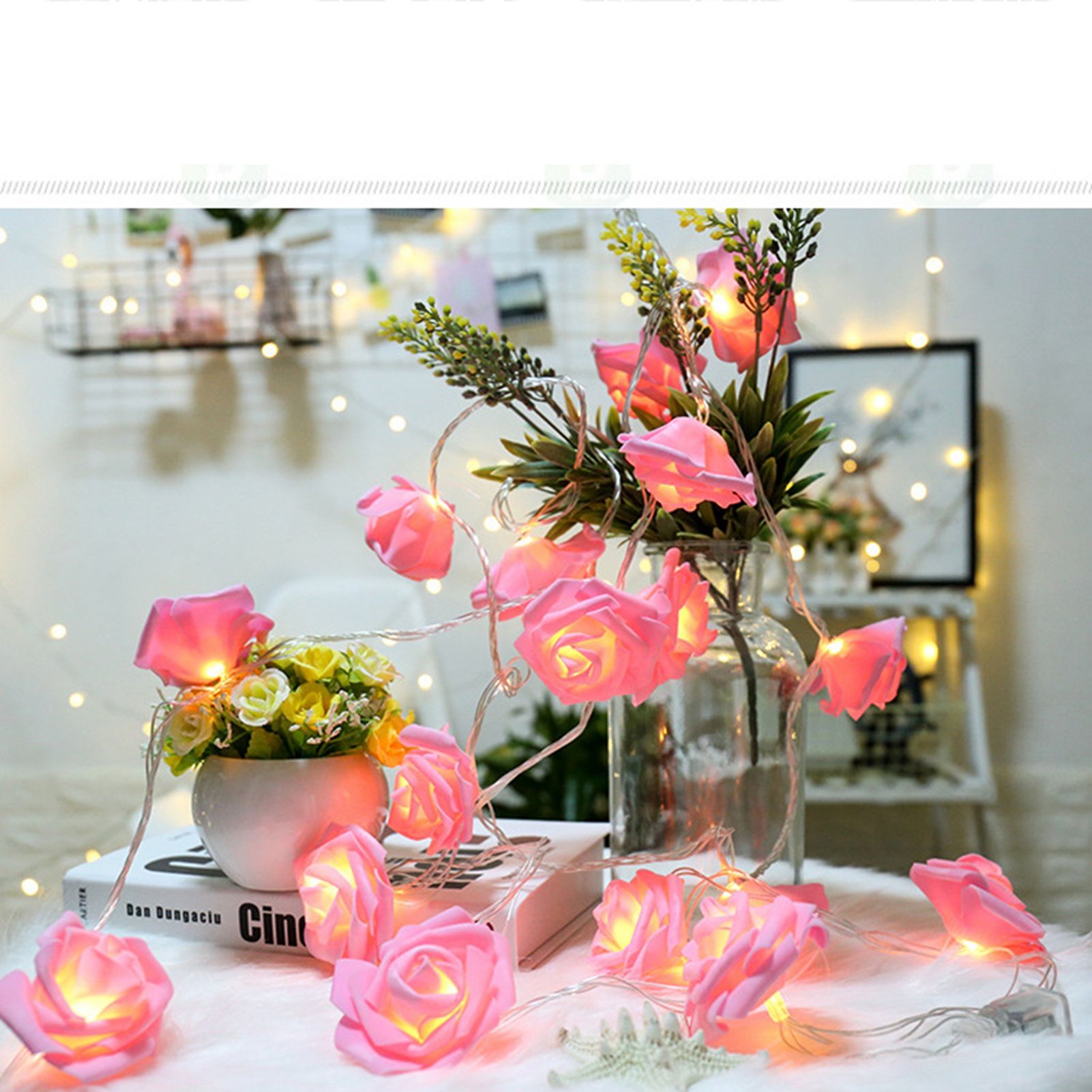 LED String Light Imitation Rose String Light Wedding String Light Festival view 4