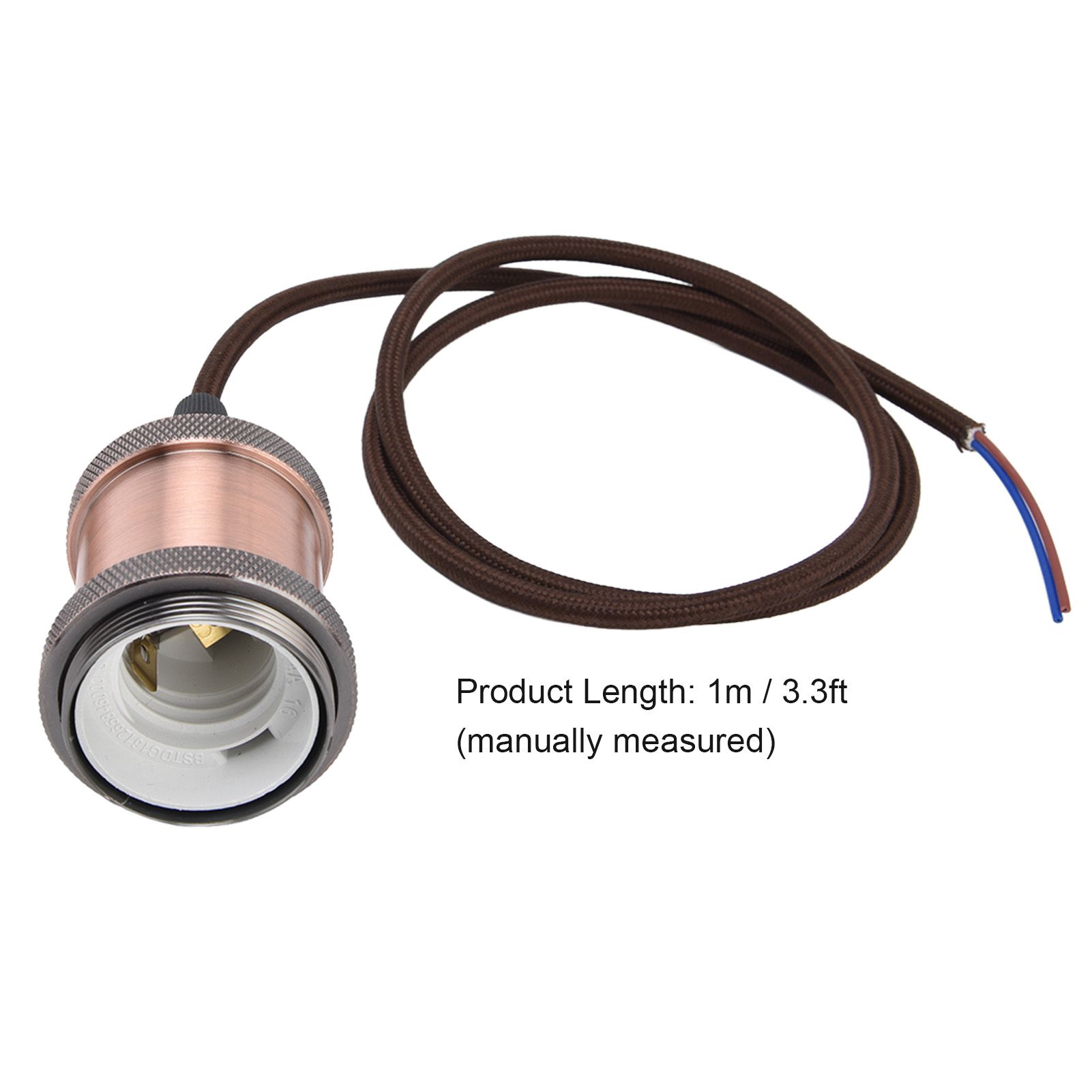 E27 Lamp Holder with Cord Vintage Pendant Light Lampholder for Bedroom 100‑240V view 14