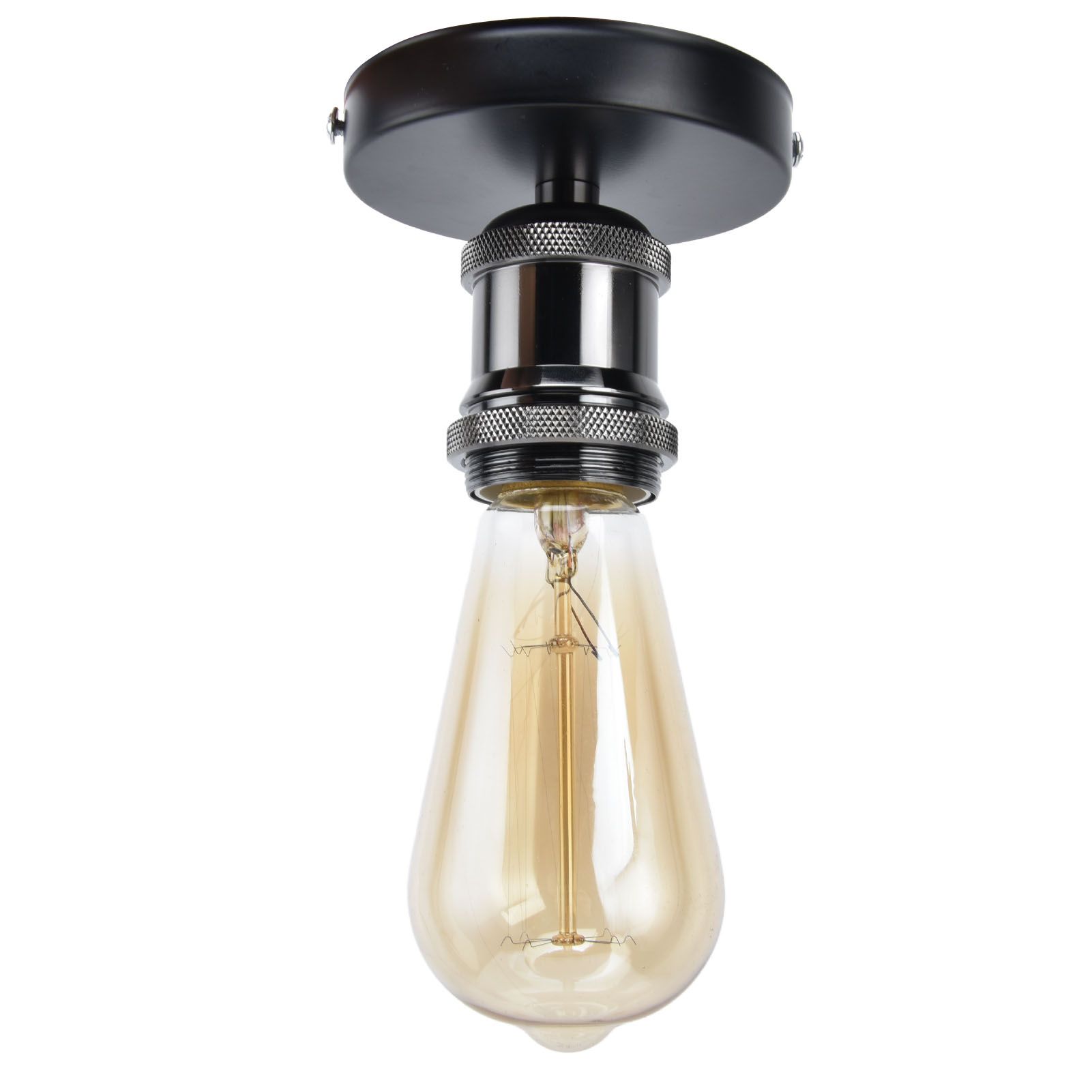 Vintage E26 E27 Lamp Socket Ceiling Lamp Holder with Accessories for Kitchen view 9
