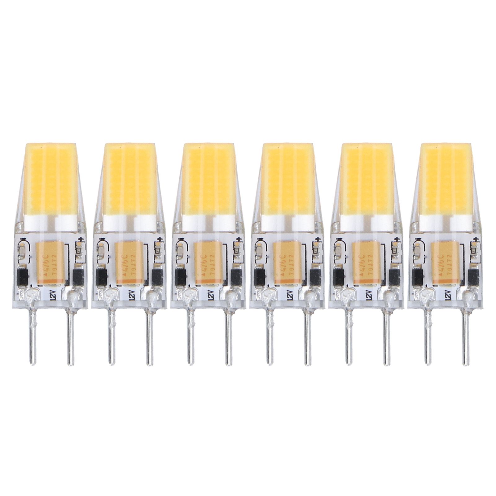 6PCS GY6.35 Bulb 5W AC DC12V COB Light Bulb Energy Saving Silicone Ceiling