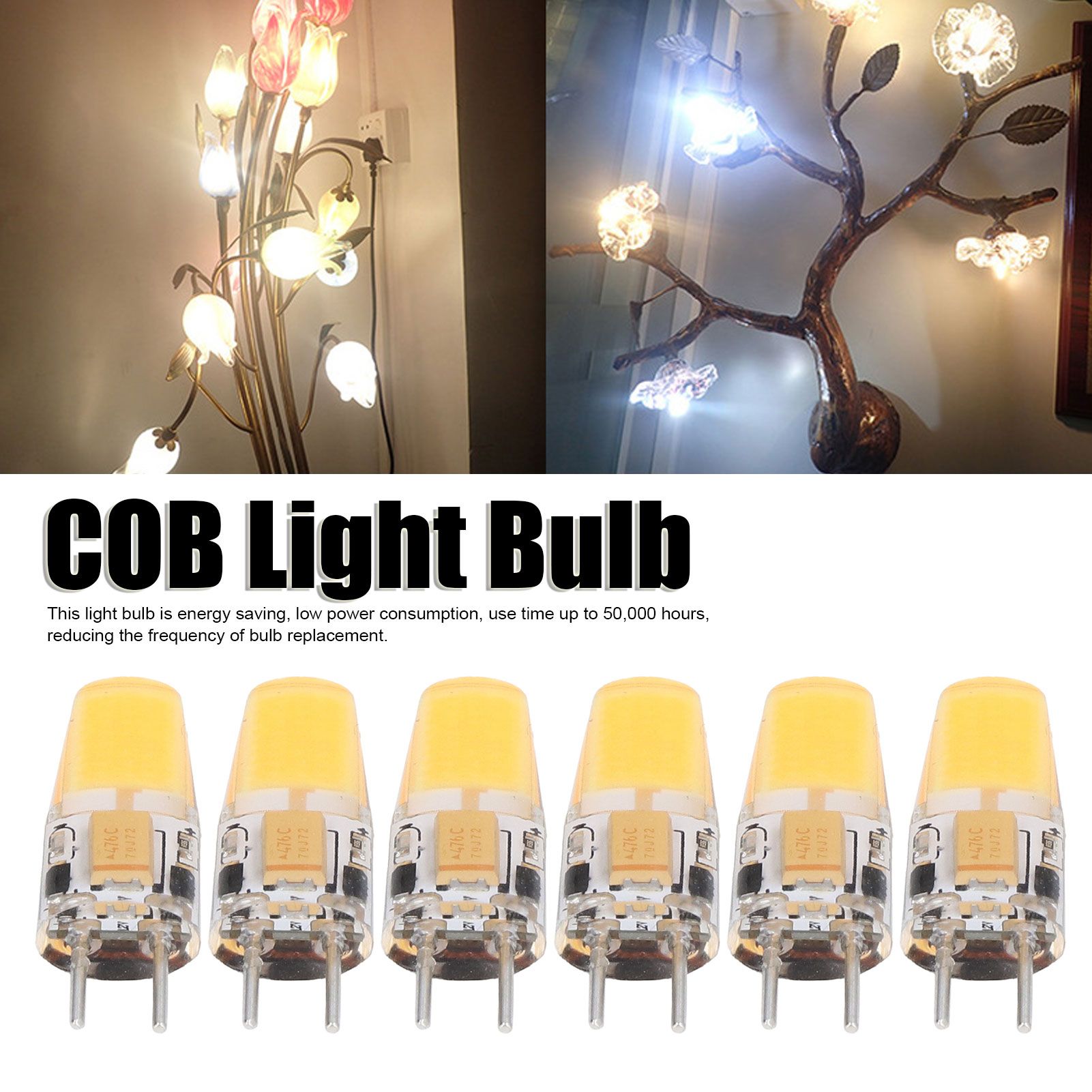 6PCS GY6.35 Bulb 5W AC DC12V COB Light Bulb Energy Saving Silicone Ceiling view 14