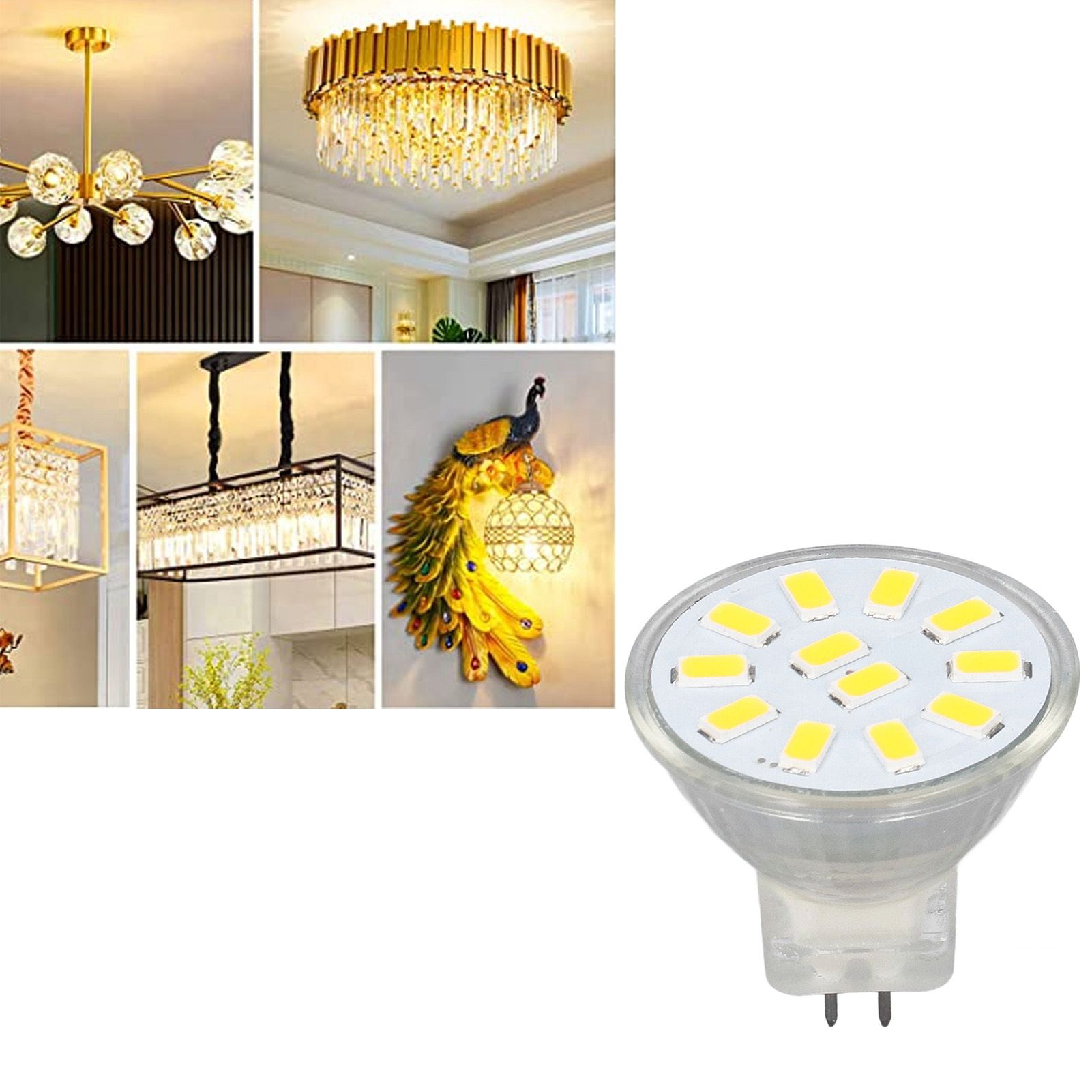 4pcs/set MR11 LED Spot Light Bulb with Dual Needle Base 360° Heat Dissipation view 11