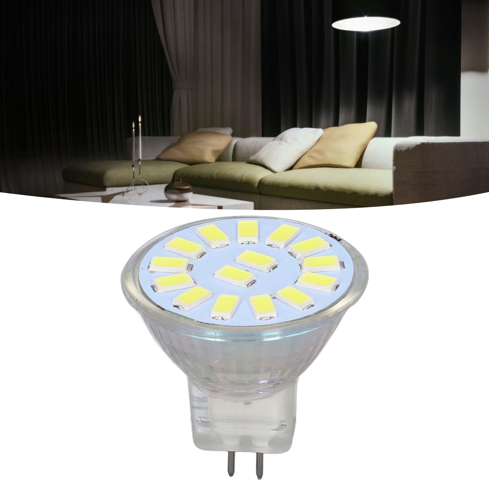 4PCS 15LED MR11 Light Bulb 5W 500LM Double Pin Base Landscape Spot Light Bulb view 12