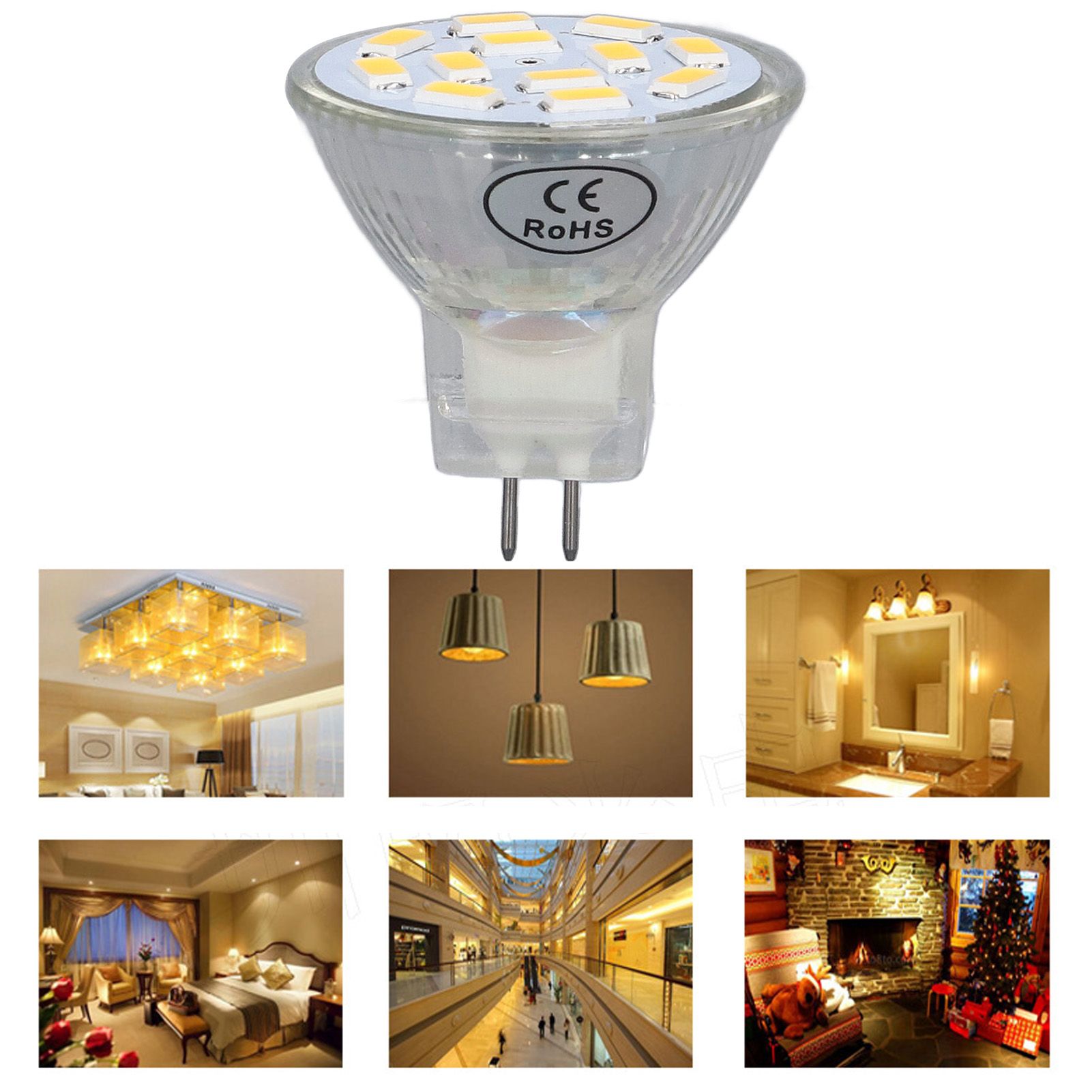4PCS MR11 12LED Light Bulb 4W 400LM Double Pin Base Landscape Spot Light Bulb view 14
