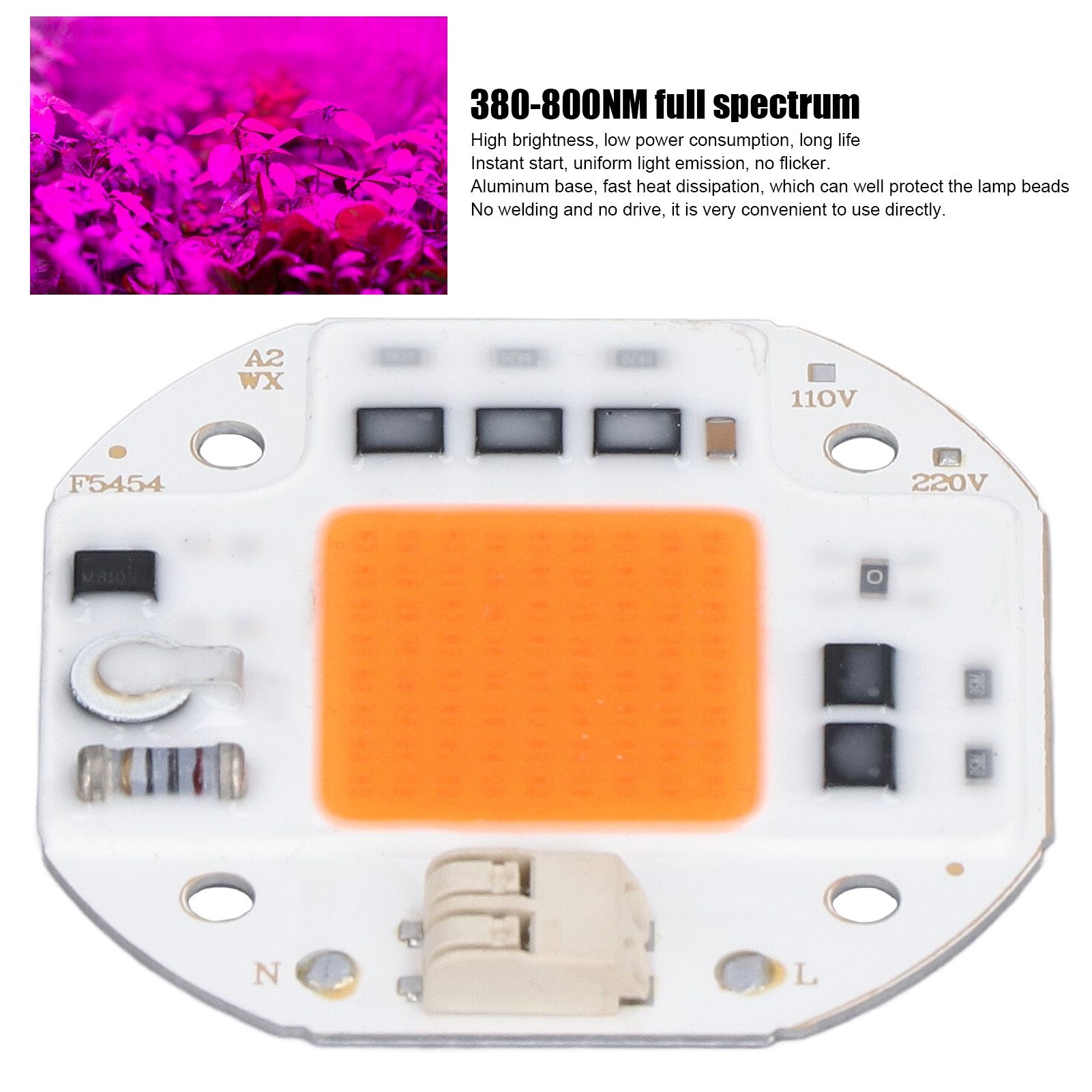 High Power LED Chip Plant Grow Light 380‑800NM COB Lamp Beads Drive Free for view 15