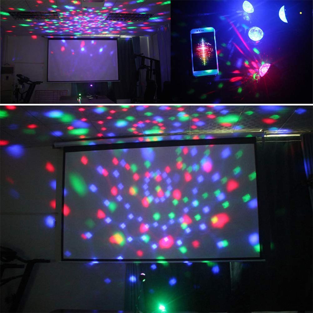 Lights LED Ball Stage Effect Rotating Party Light Sound Activated RC Bulb for view 3