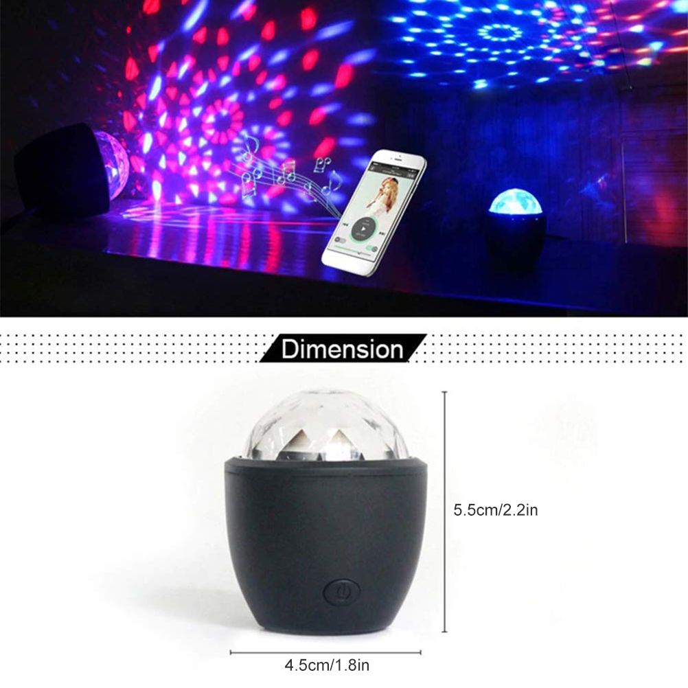 Lights LED Ball Stage Effect Rotating Party Light Sound Activated RC Bulb for view 6