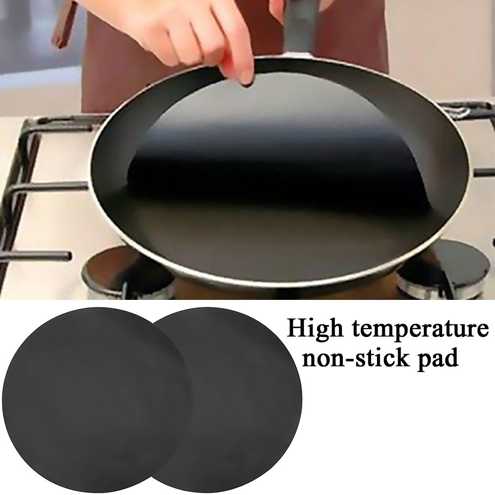2 Pack 24cm Round Non Stick High Temperature Pan Frying Pan Liner Sheet view 6