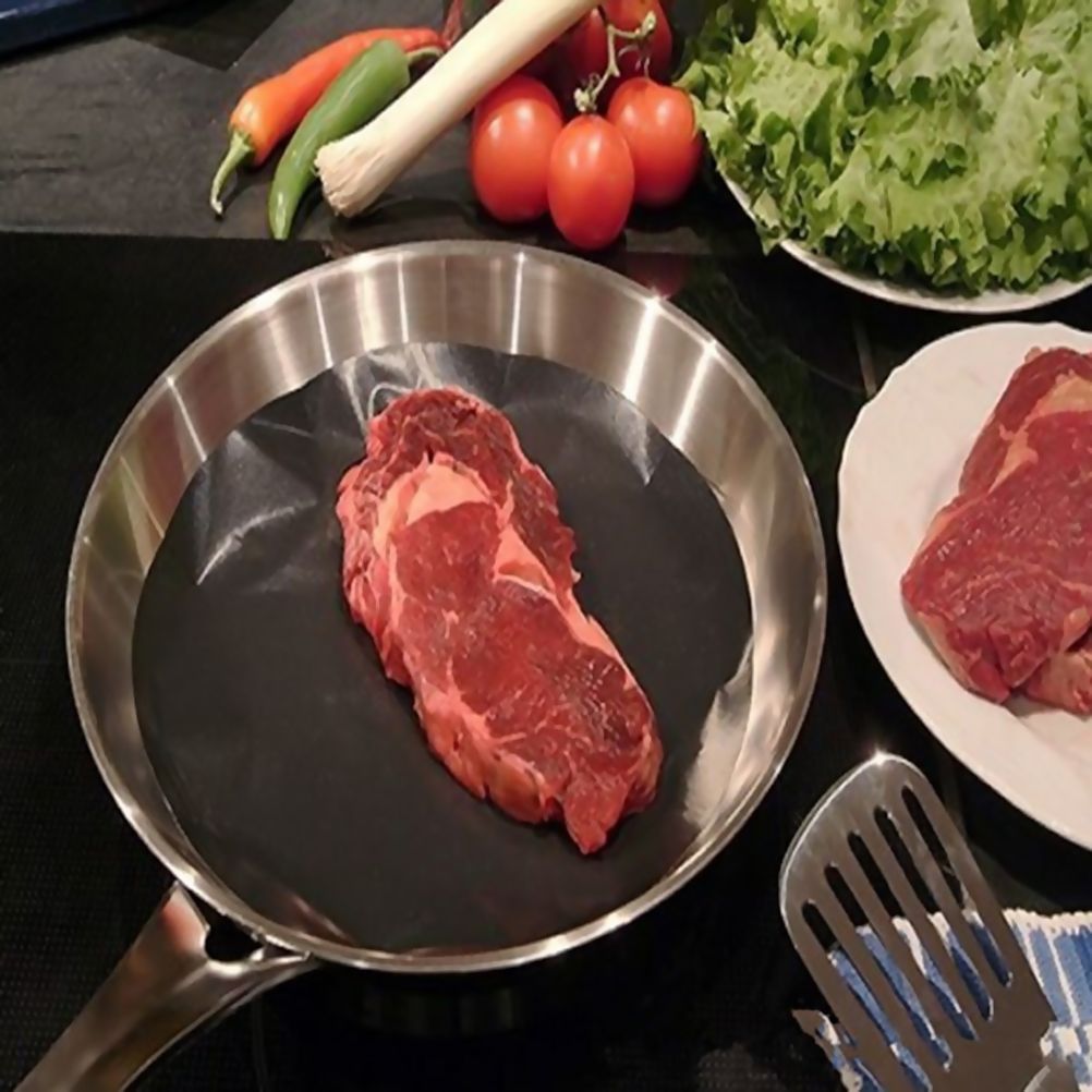 2 Pack 24cm Round Non Stick High Temperature Pan Frying Pan Liner Sheet view 7